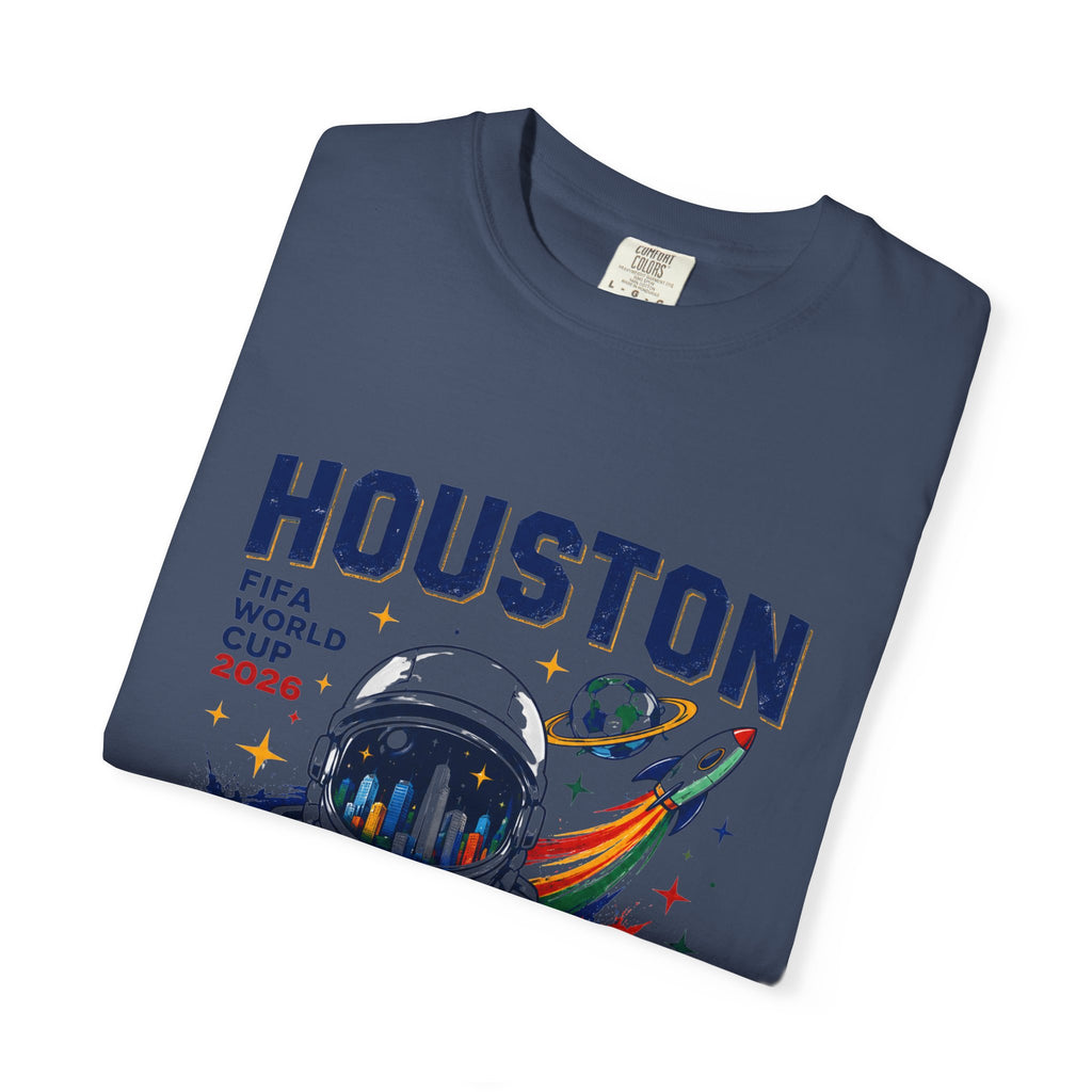 Houston FIFA World Cup 2026 Astronaut Soccer T-Shirt