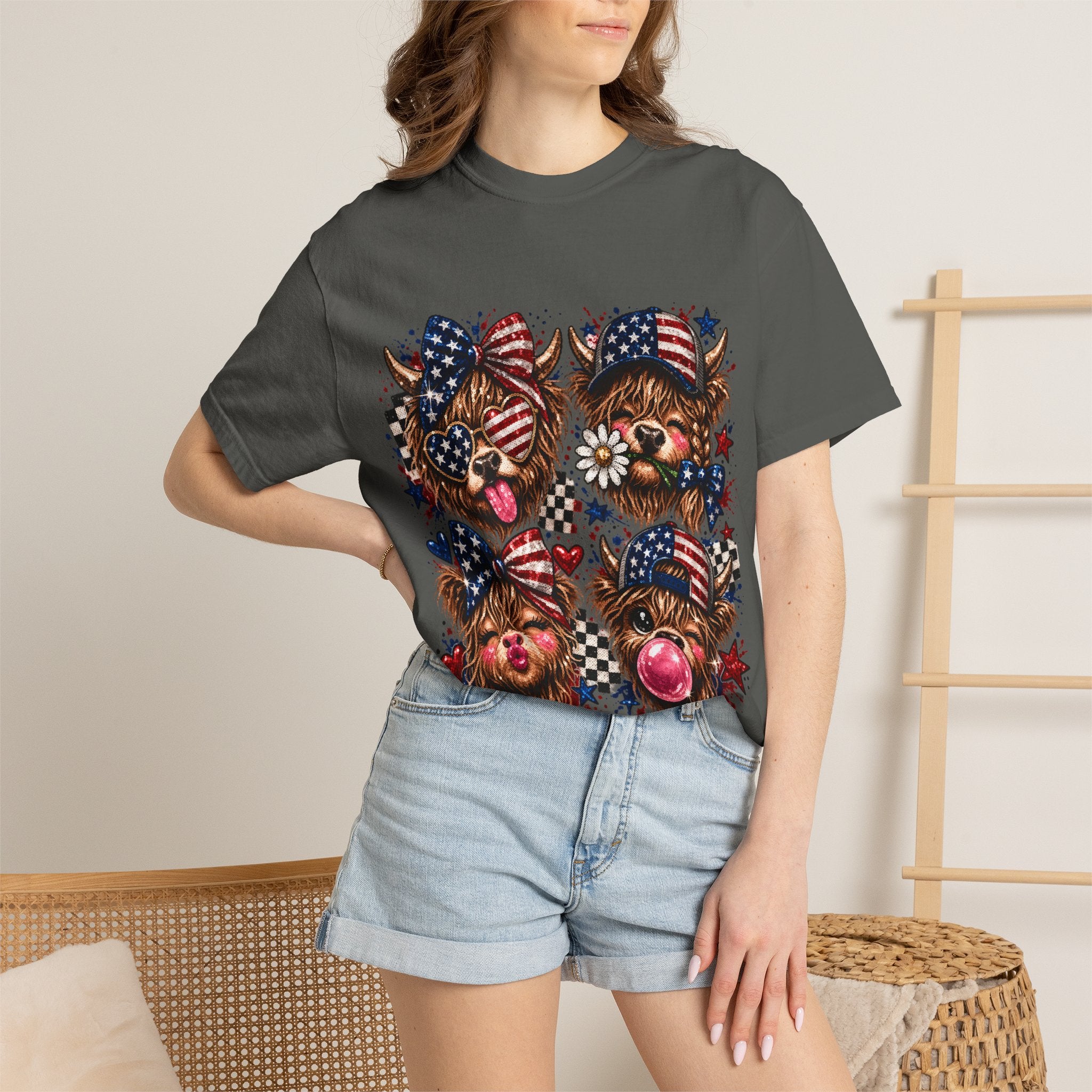 Patriotic Yorkie T-Shirt — American Flag Dog Graphic Tee