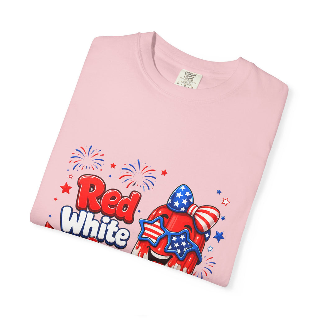 Patriotic "Red White & Cute" T-Shirt — 4th of July American Flag Popsicle Tee