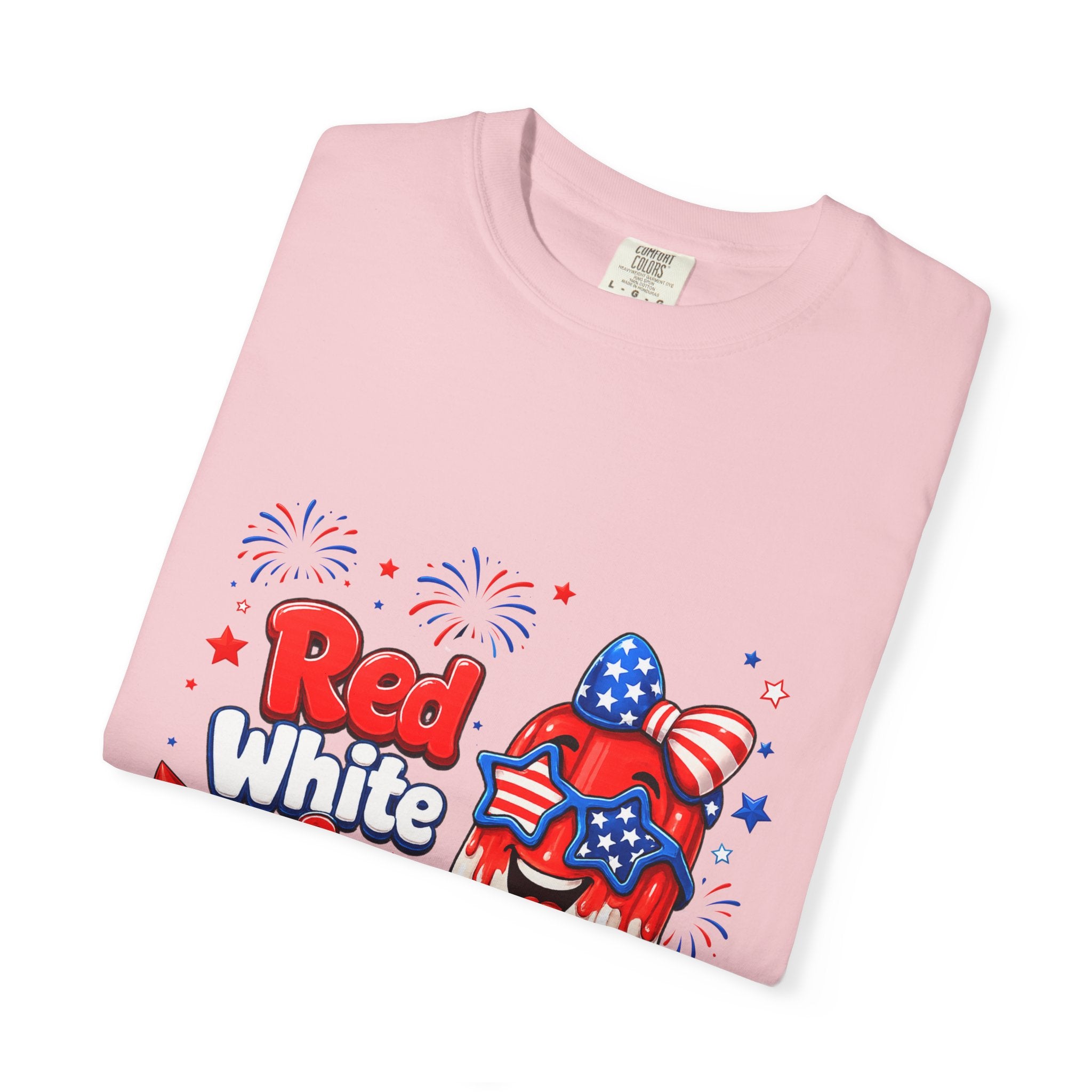 Patriotic "Red White & Cute" T-Shirt — 4th of July American Flag Popsicle Tee