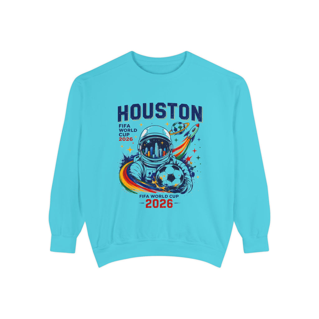 Houston 2026 World Cup Sweatshirt — Astronaut Soccer Graphic