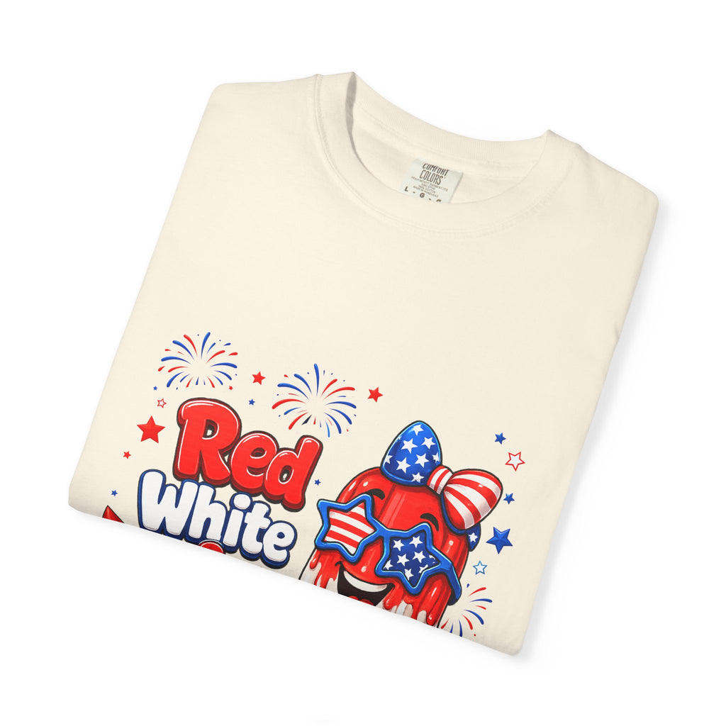 Patriotic "Red White & Cute" T-Shirt — 4th of July American Flag Popsicle Tee