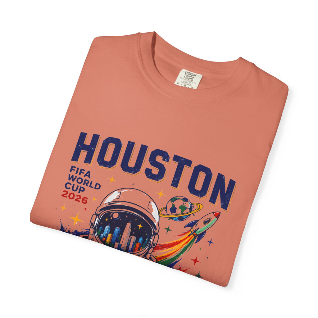 Houston FIFA World Cup 2026 Astronaut Soccer T-Shirt