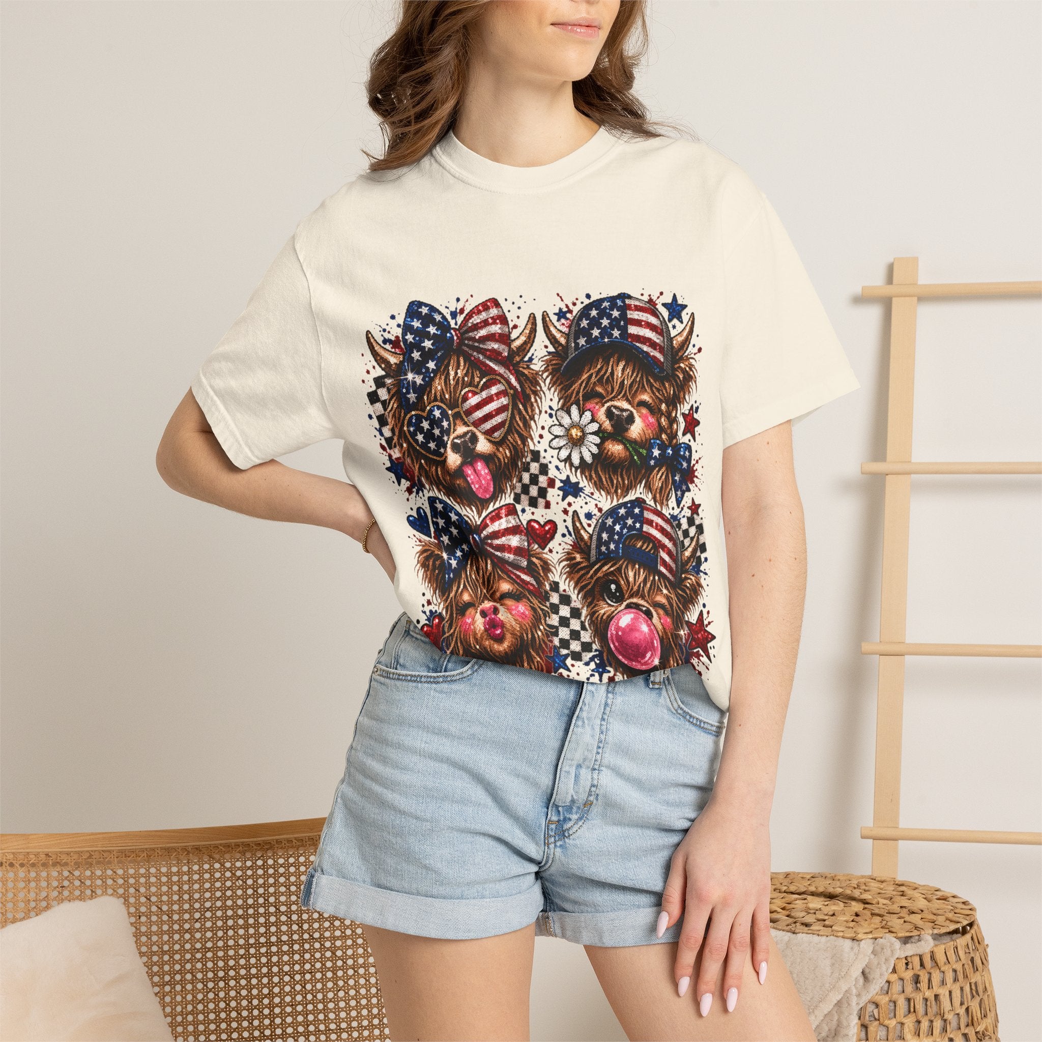 Patriotic Yorkie T-Shirt — American Flag Dog Graphic Tee