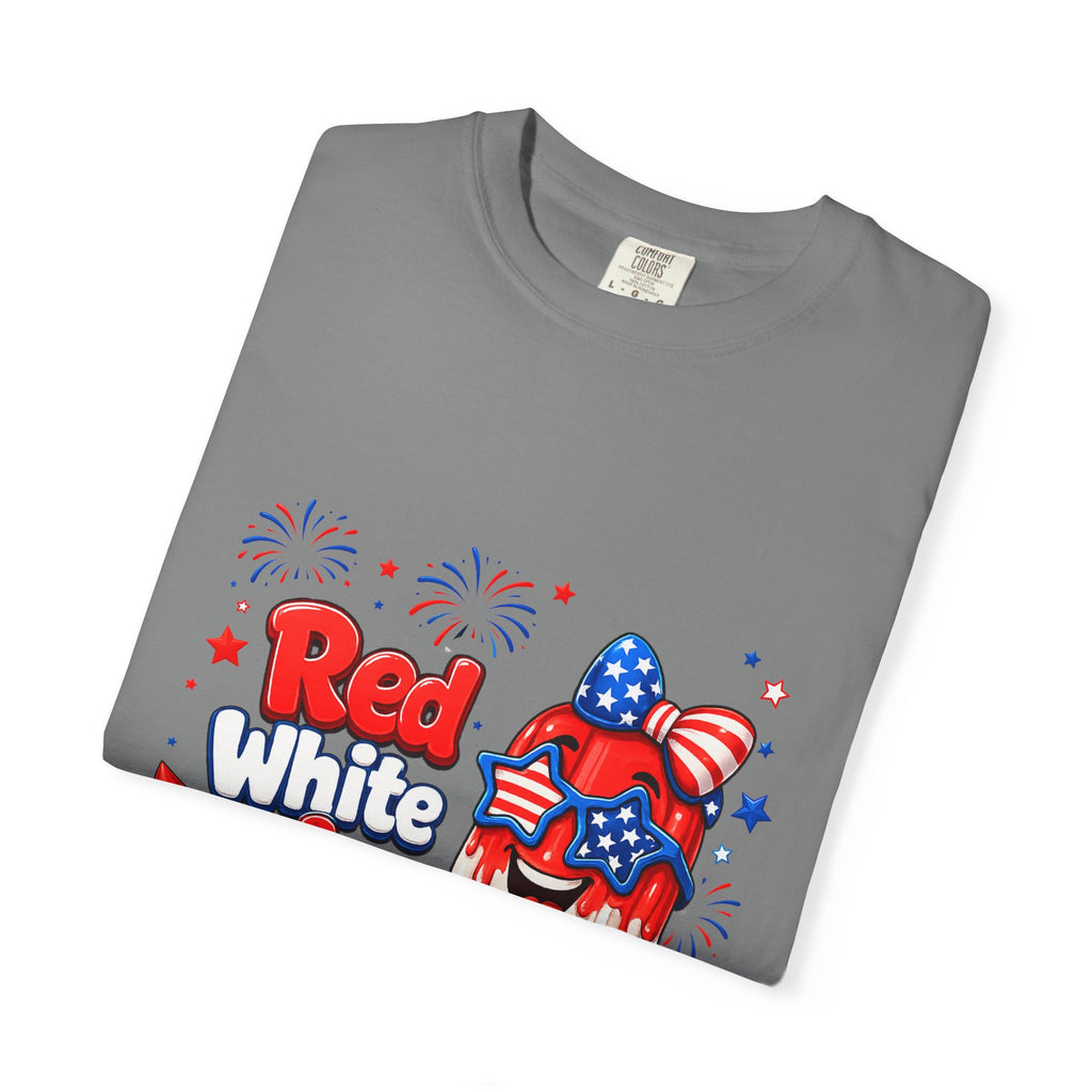 Patriotic "Red White & Cute" T-Shirt — 4th of July American Flag Popsicle Tee