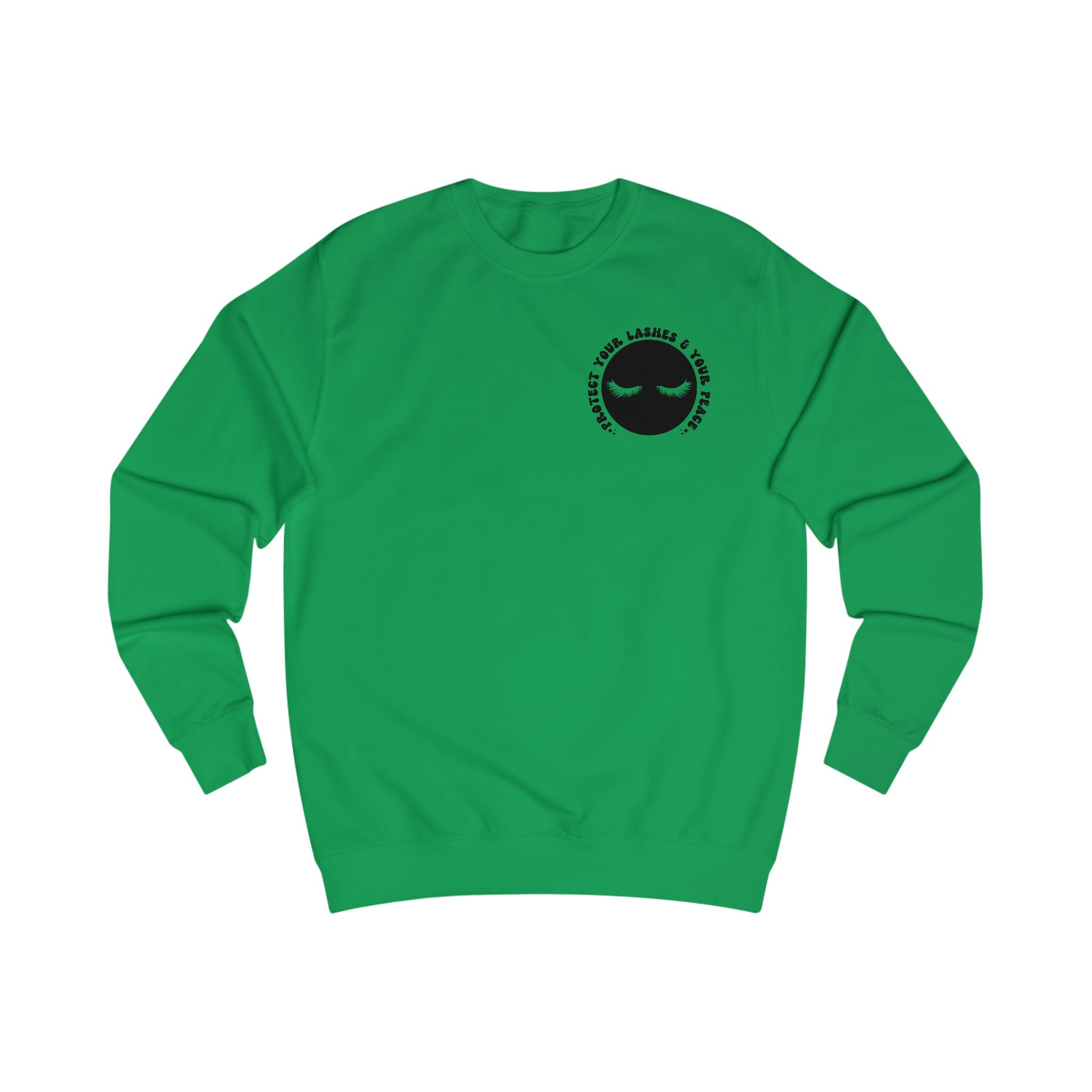 Protect Your Lashes & Your Peace Sweatshirt — Graphic Cozy Crewneck for Lash Artists & Self‑Care Lovers