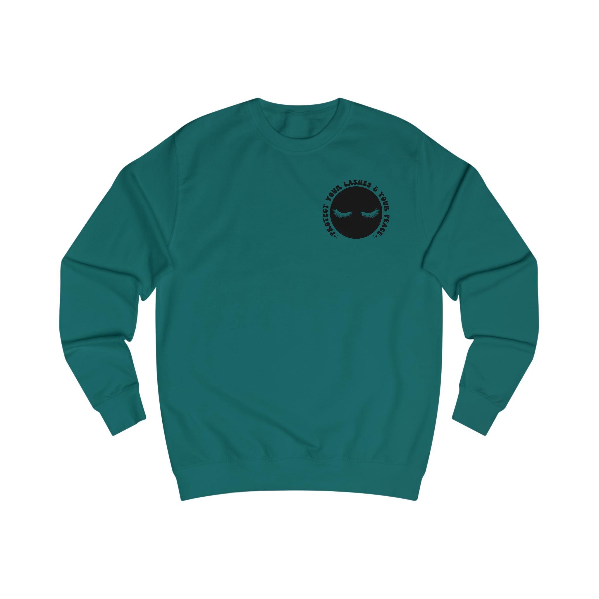 Protect Your Lashes & Your Peace Sweatshirt — Graphic Cozy Crewneck for Lash Artists & Self‑Care Lovers