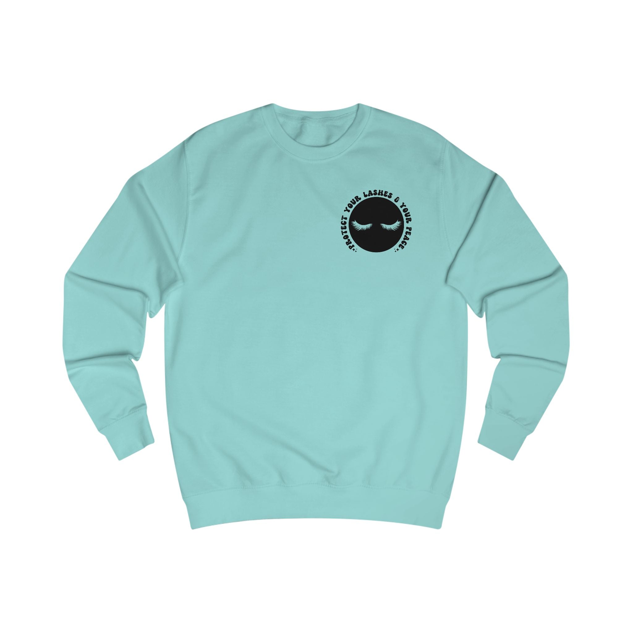 Protect Your Lashes & Your Peace Sweatshirt — Graphic Cozy Crewneck for Lash Artists & Self‑Care Lovers