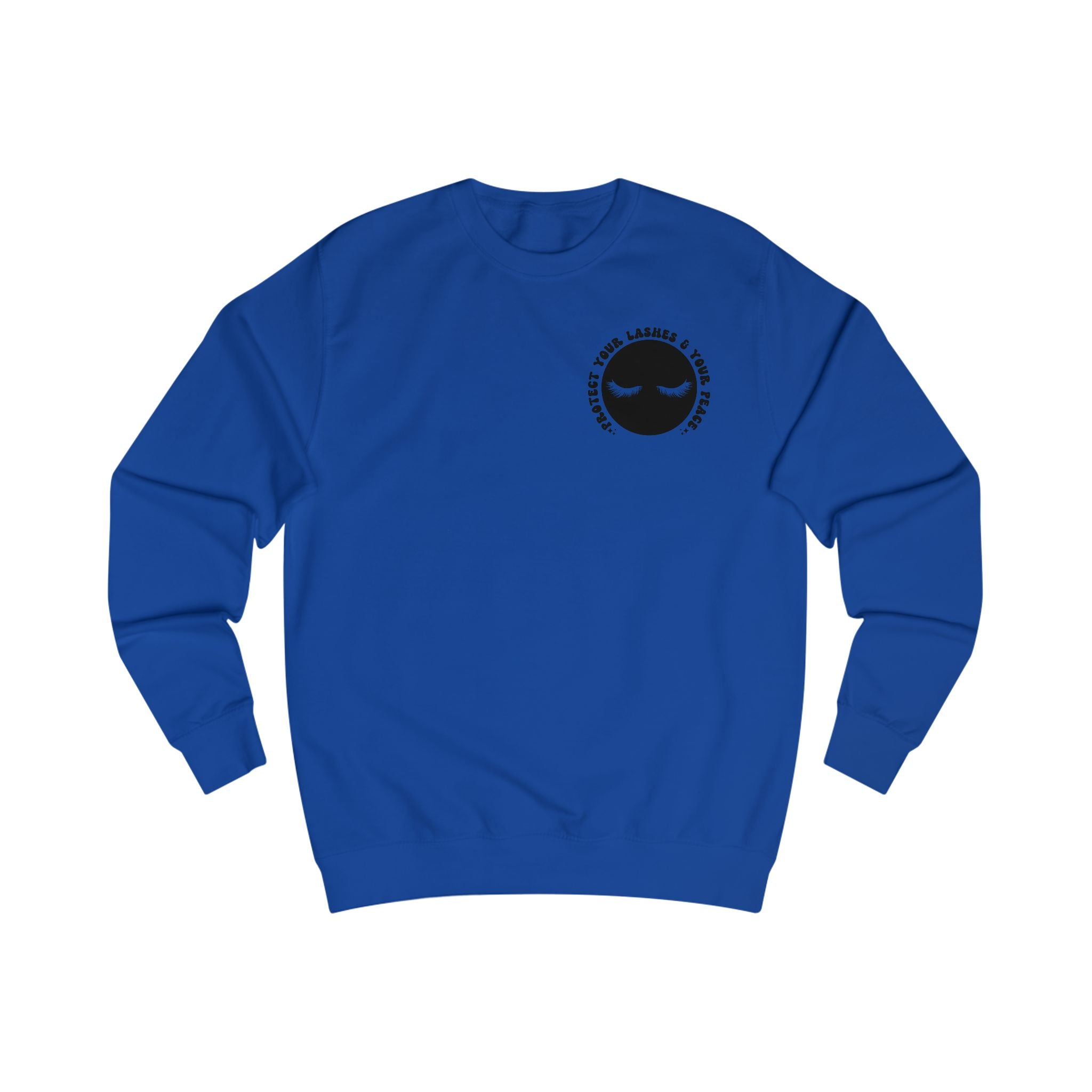 Protect Your Lashes & Your Peace Sweatshirt — Graphic Cozy Crewneck for Lash Artists & Self‑Care Lovers