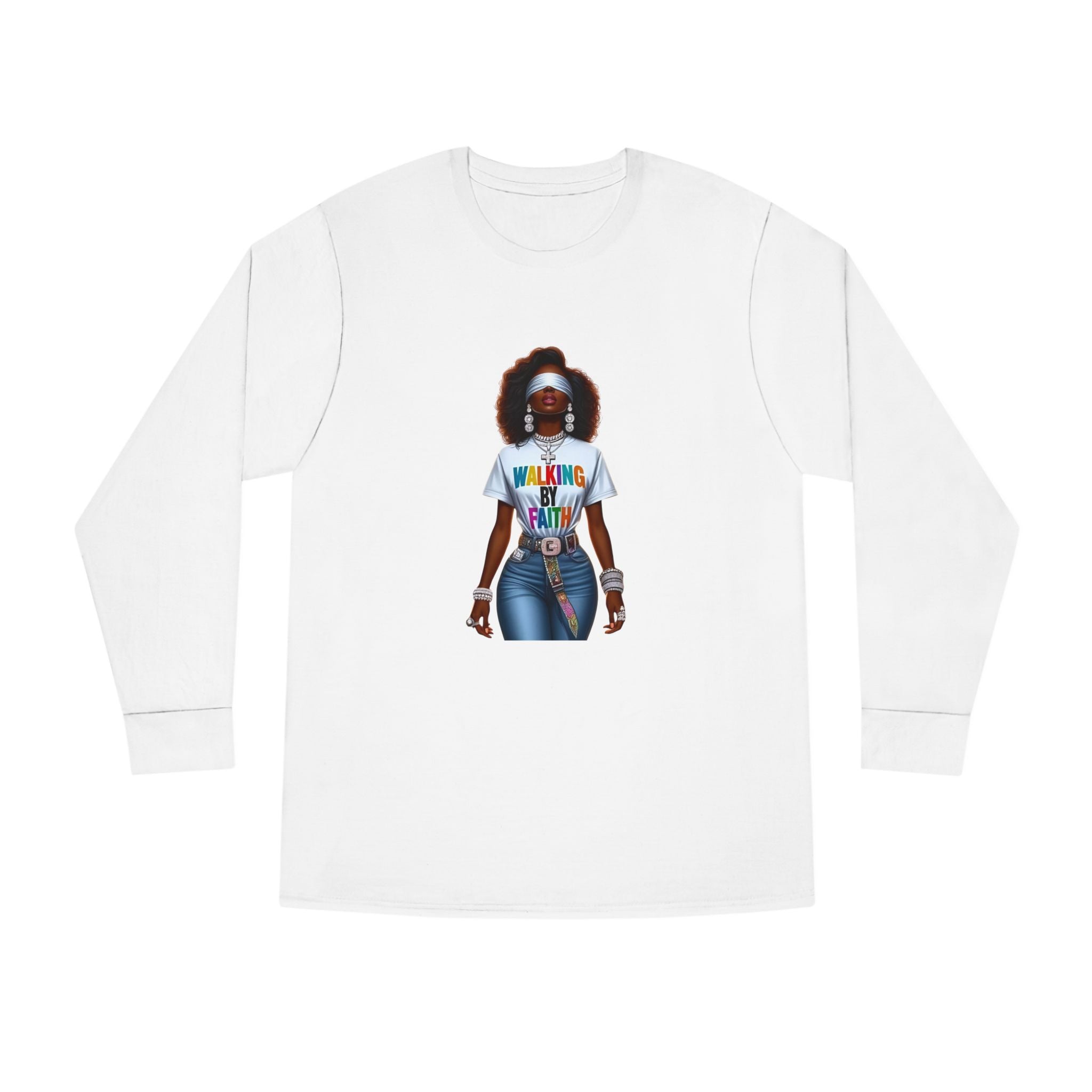 Long Sleeve Tee — 'Walking in My Purpose' Afrocentric Graphic Shirt