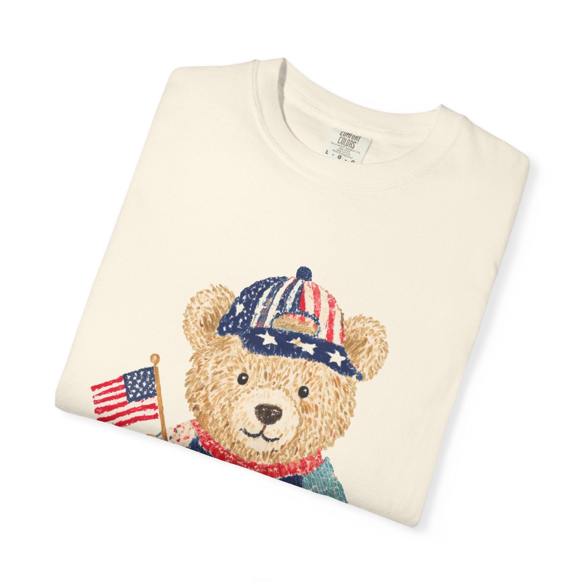 Patriotic Teddy Bear T-Shirt — "250 Years of Freedom" Graphic