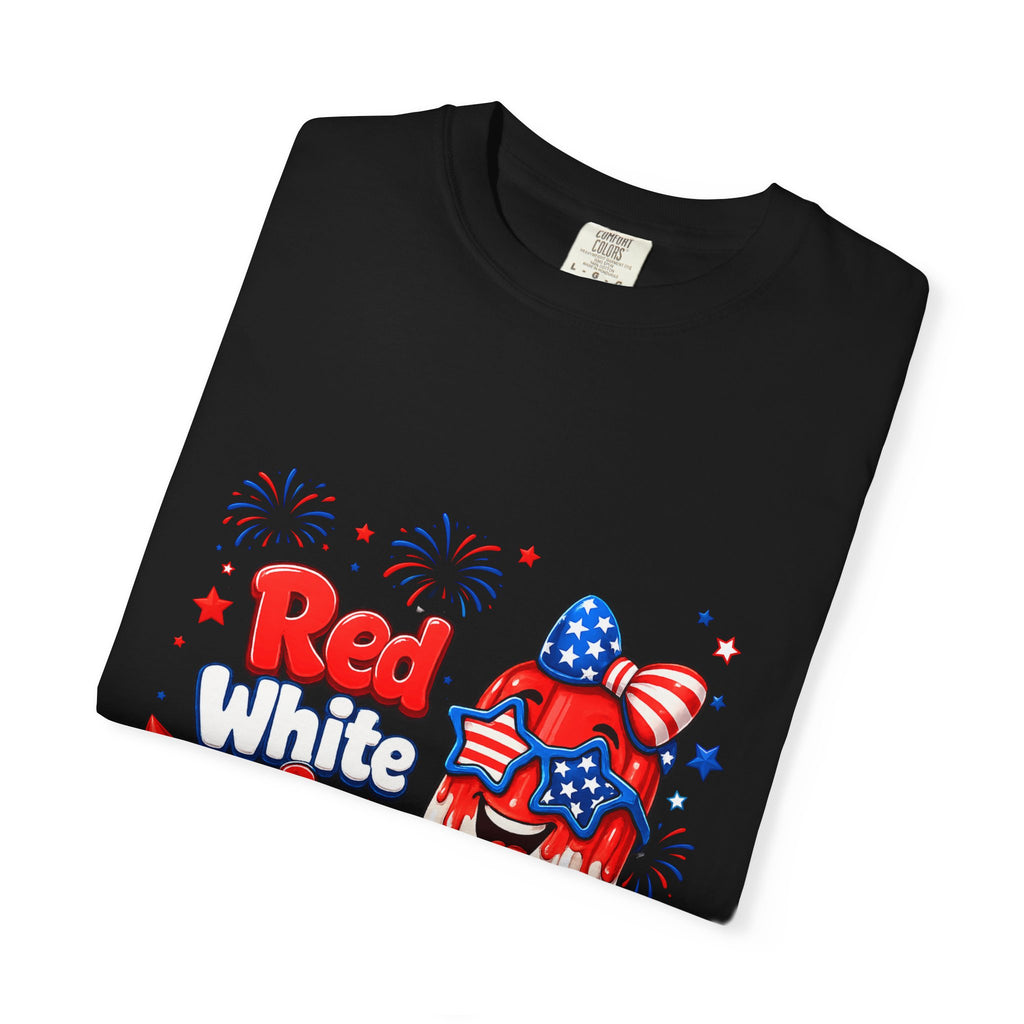 Patriotic "Red White & Cute" T-Shirt — 4th of July American Flag Popsicle Tee