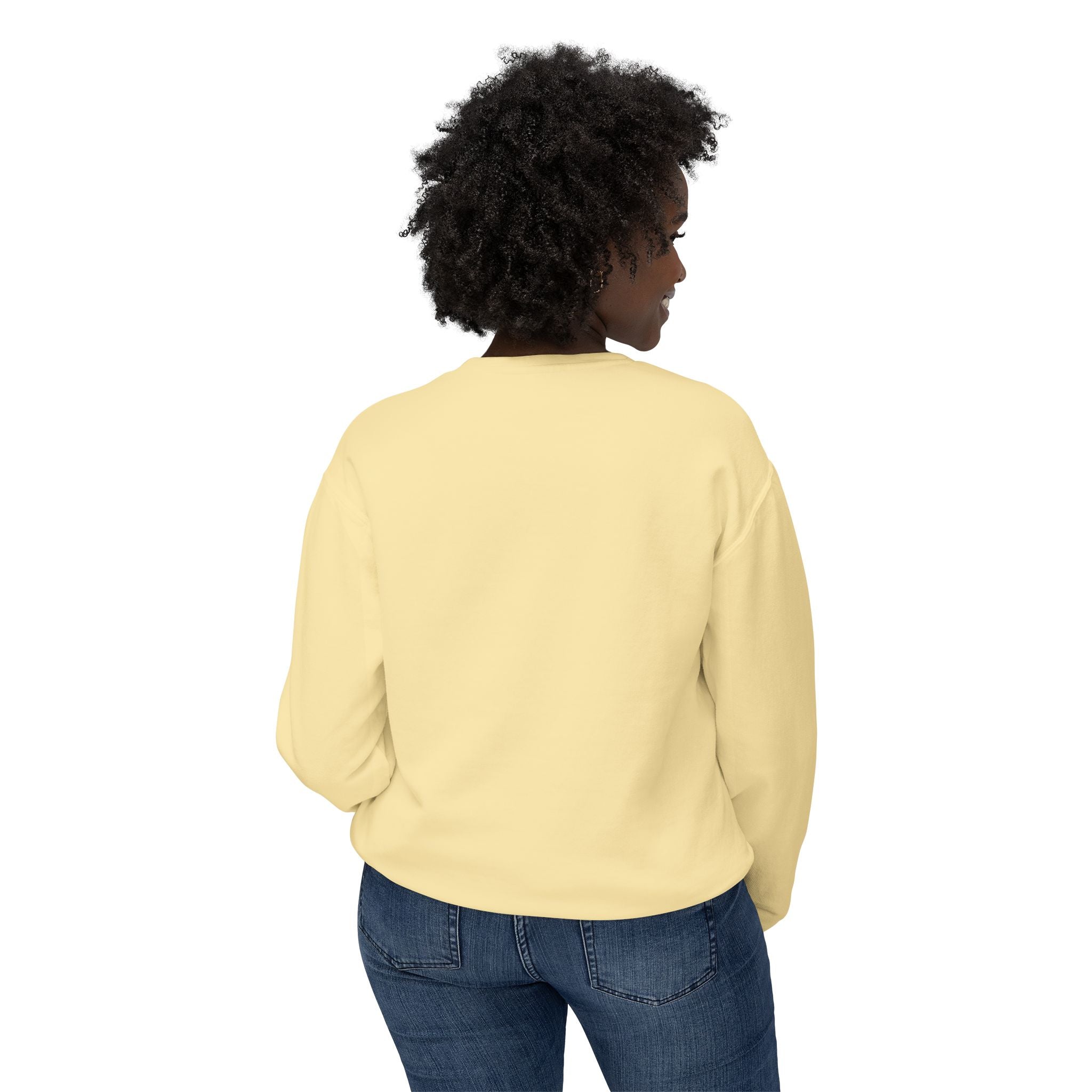 Crewneck Sweatshirt - Watercolor Christian Flag Design (Cross & Stripes)