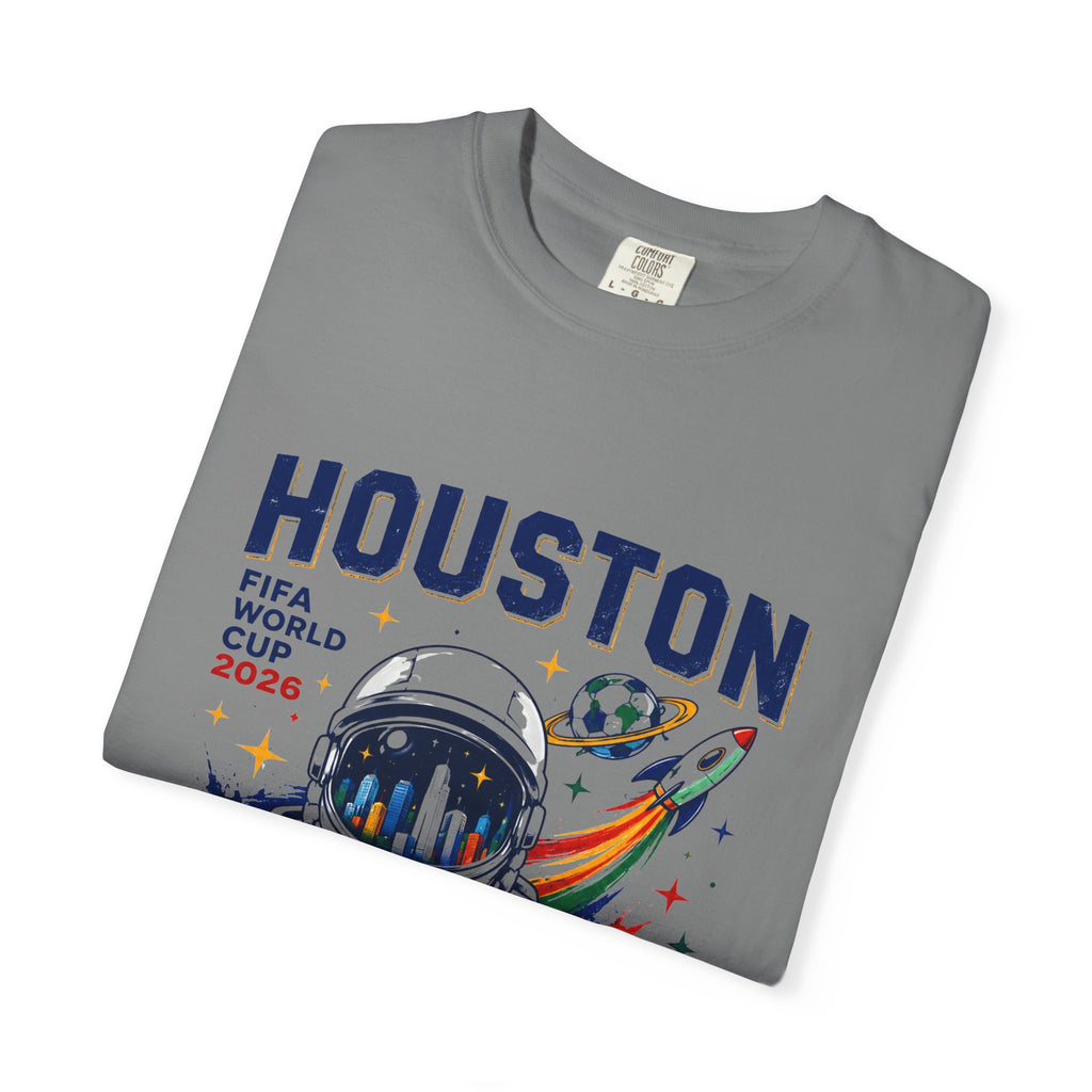 Houston FIFA World Cup 2026 Astronaut Soccer T-Shirt