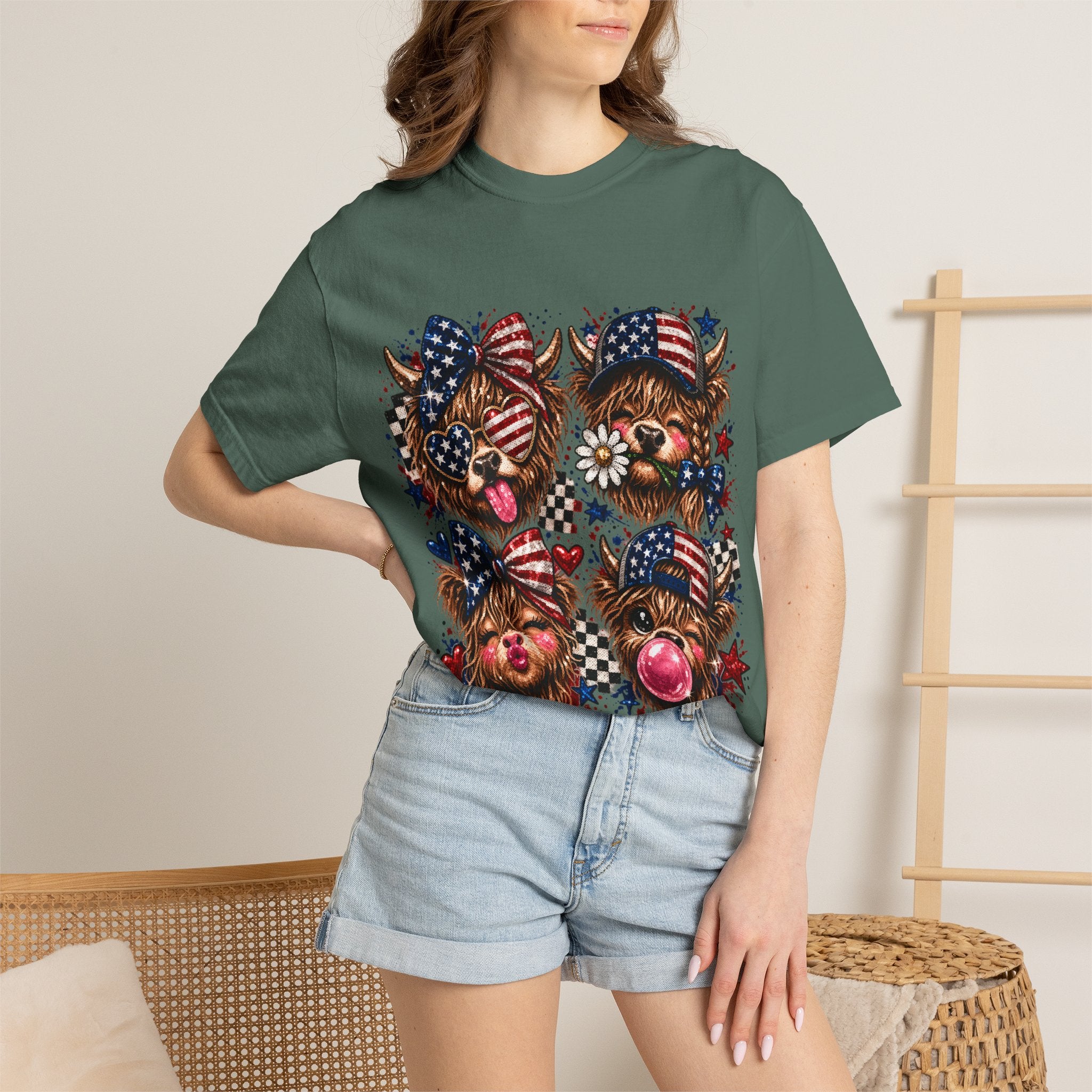 Patriotic Yorkie T-Shirt — American Flag Dog Graphic Tee
