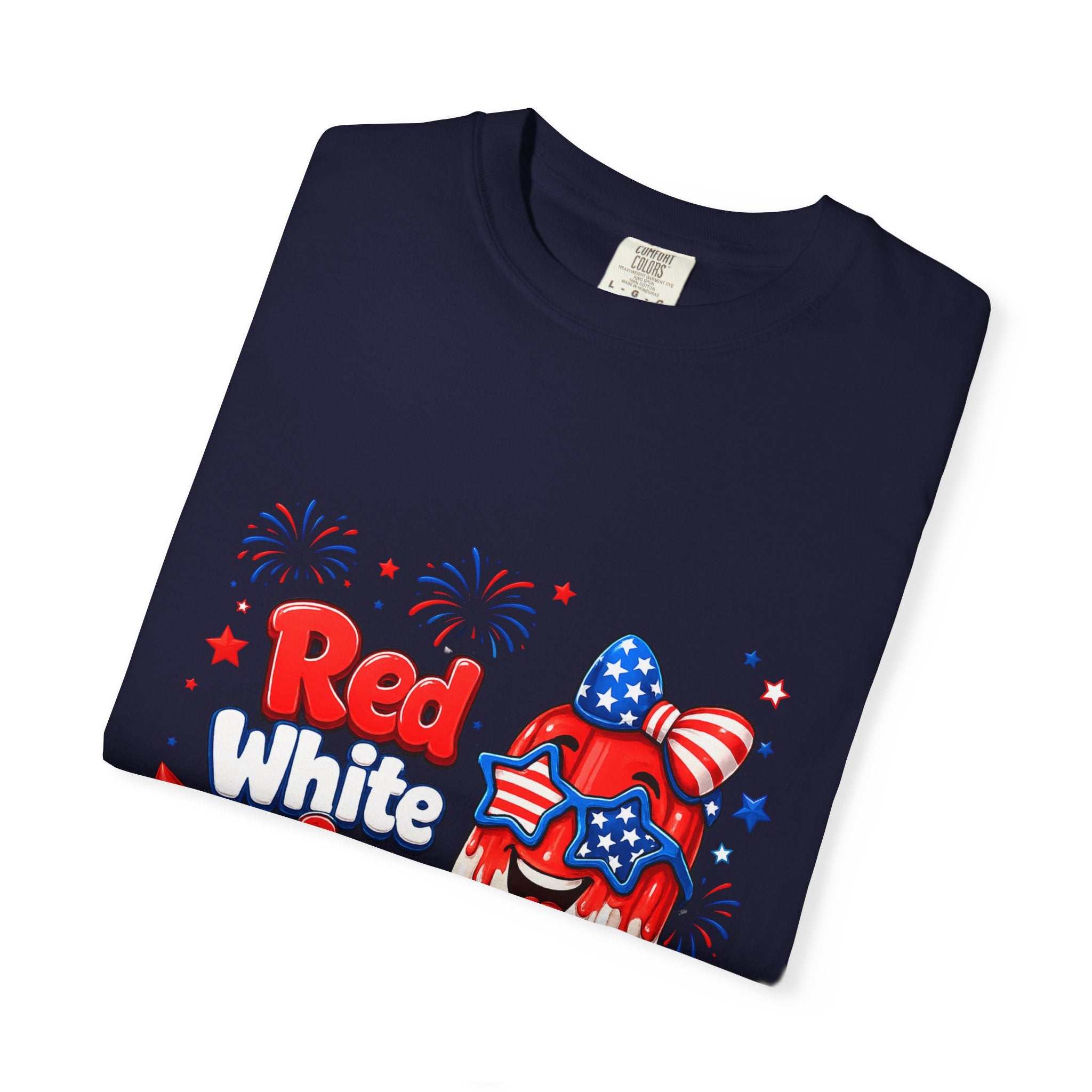 Patriotic "Red White & Cute" T-Shirt — 4th of July American Flag Popsicle Tee
