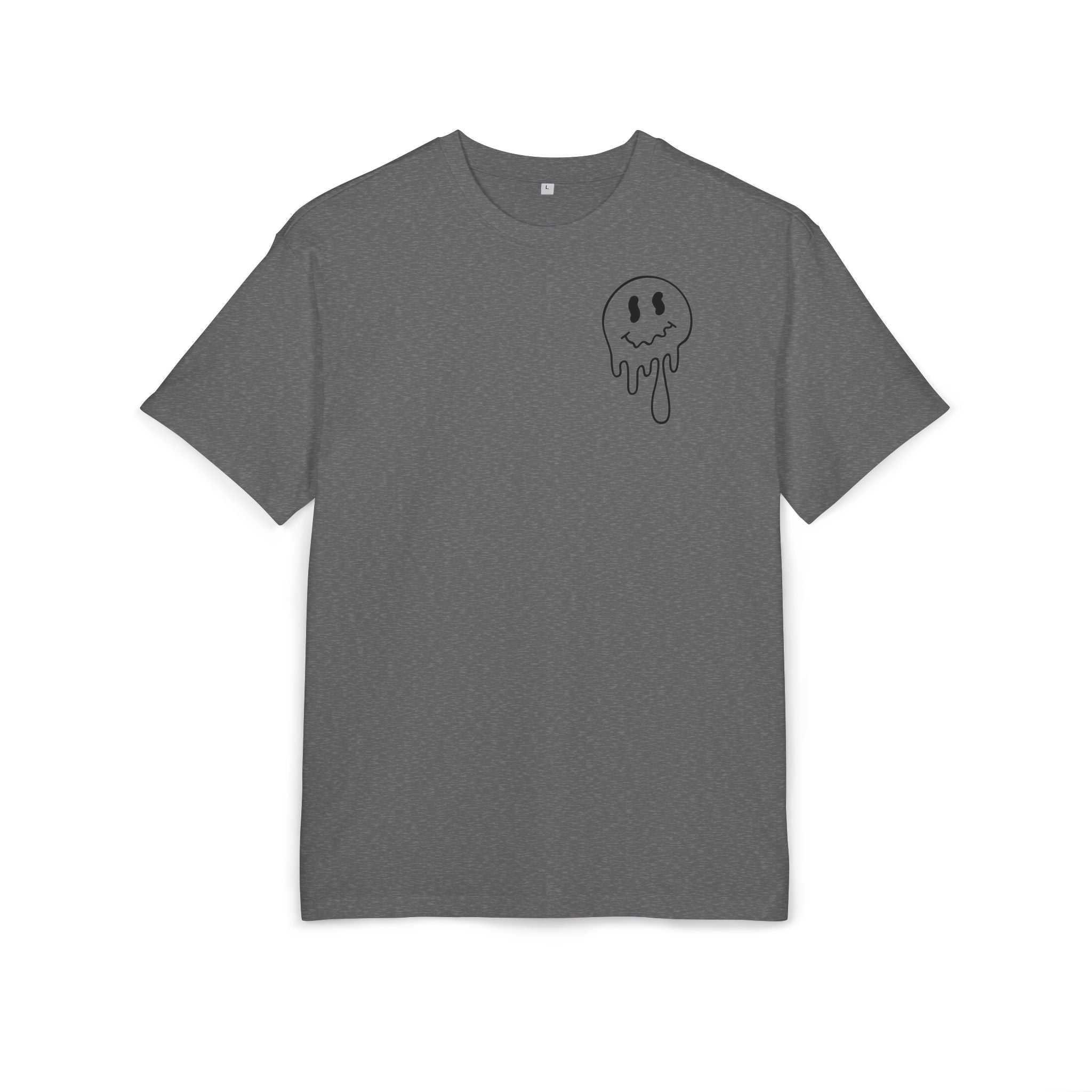 Oversize Tee — Retro Drip Smiley “Bills Are Due” Graphic