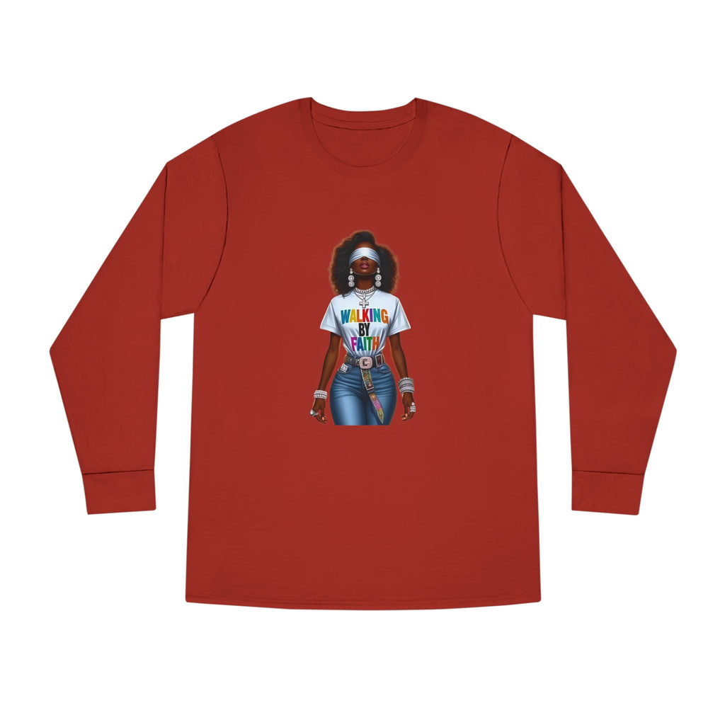 Long Sleeve Tee — 'Walking in My Purpose' Afrocentric Graphic Shirt