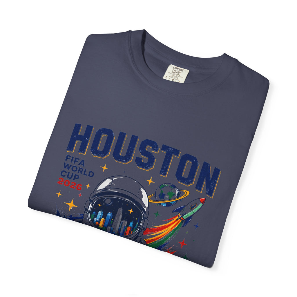 Houston FIFA World Cup 2026 Astronaut Soccer T-Shirt