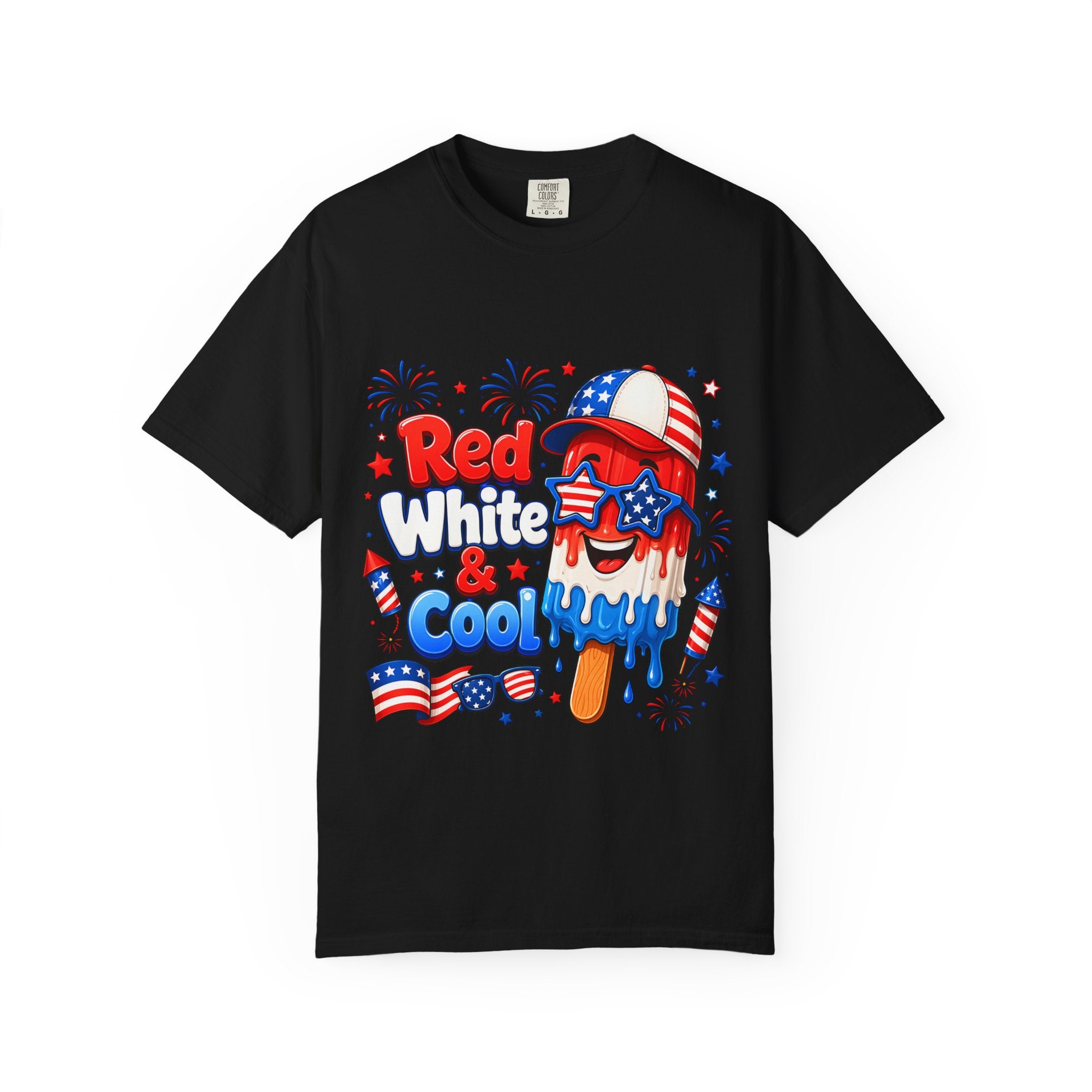 Patriotic "Red White & Cool" Tee — 4th of July Ice Pop Graphic T-Shirt