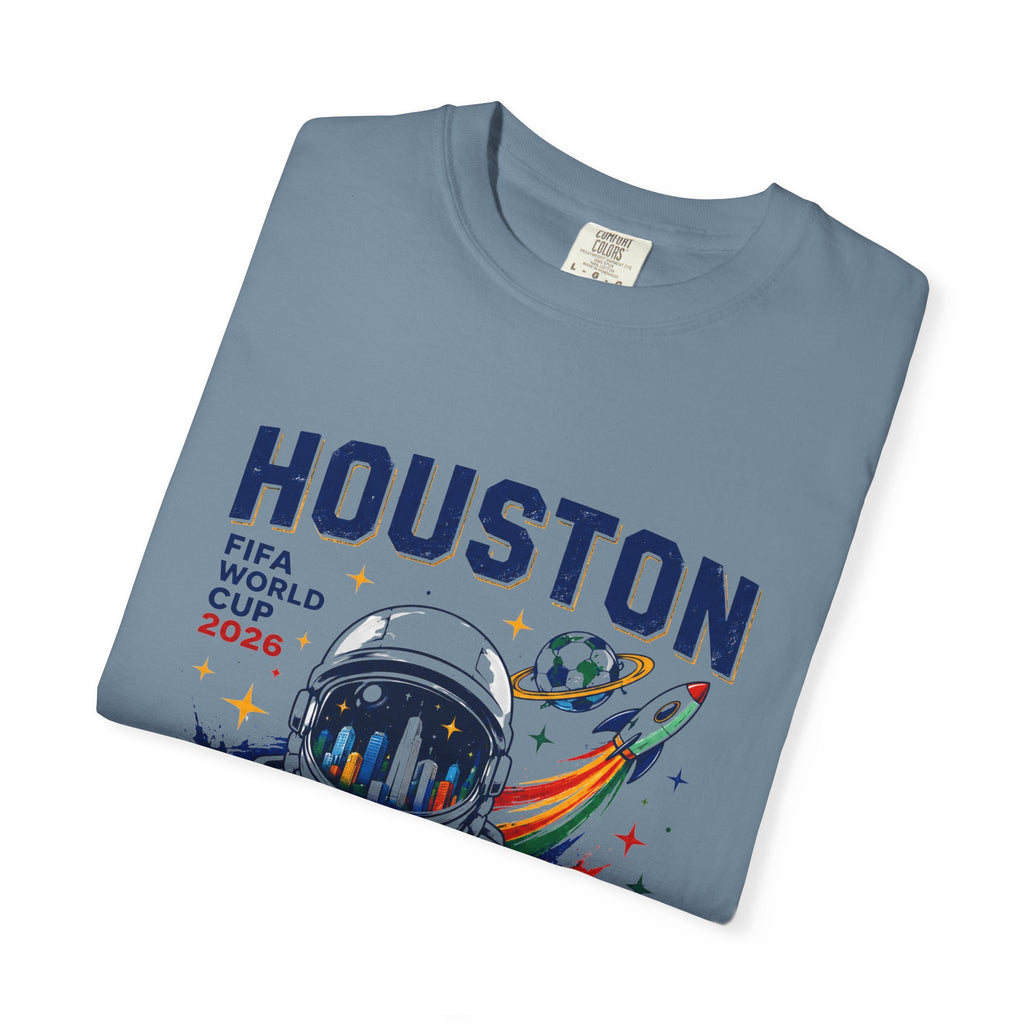 Houston FIFA World Cup 2026 Astronaut Soccer T-Shirt