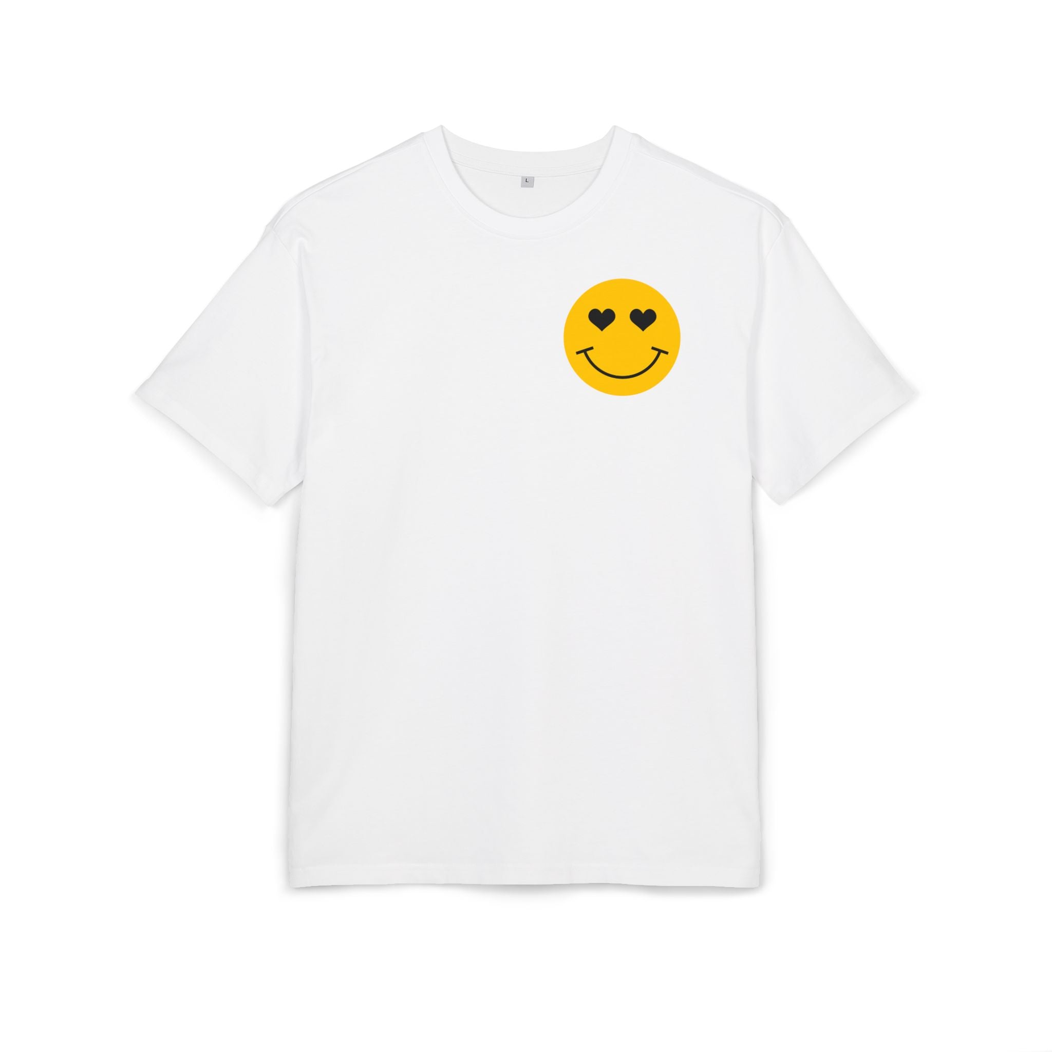 Adulting Is A Scam Oversized Tee — Heart-Eyes Smiley Graphic