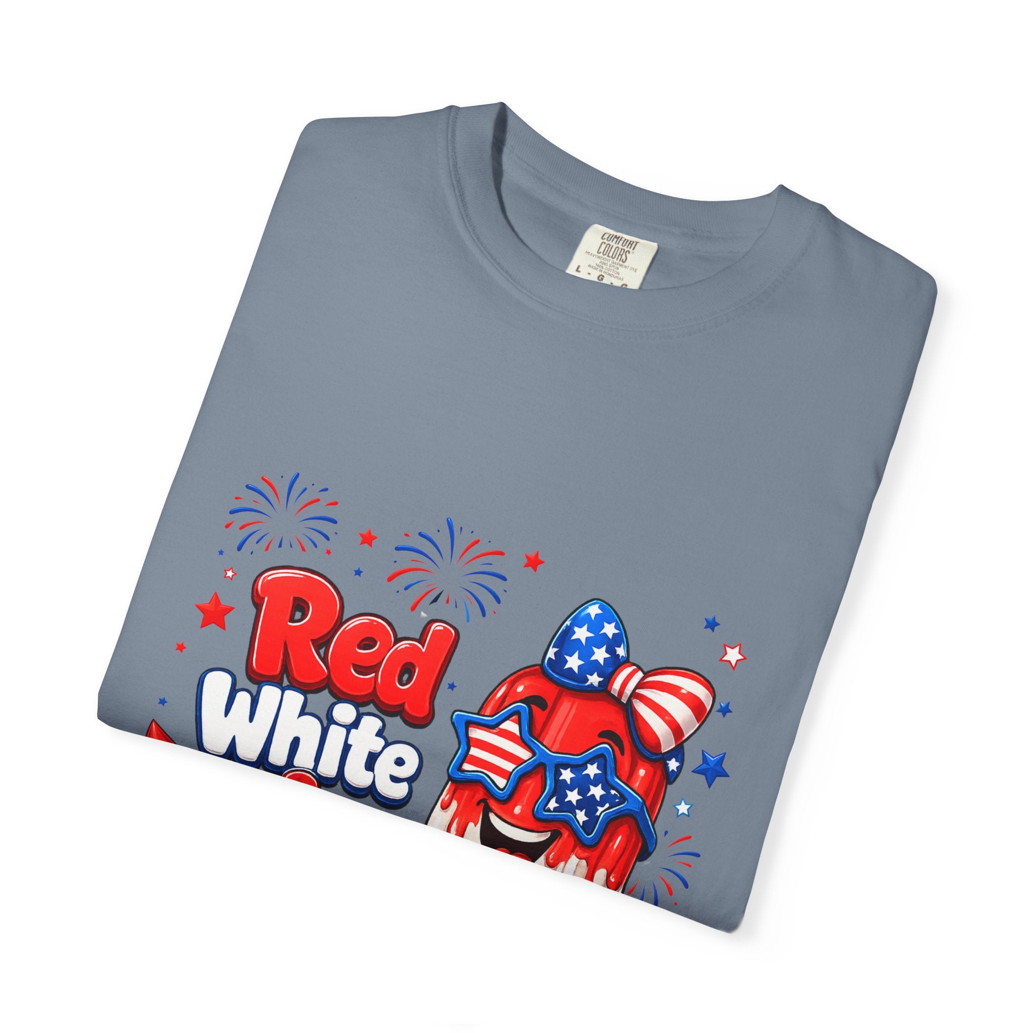Patriotic "Red White & Cute" T-Shirt — 4th of July American Flag Popsicle Tee