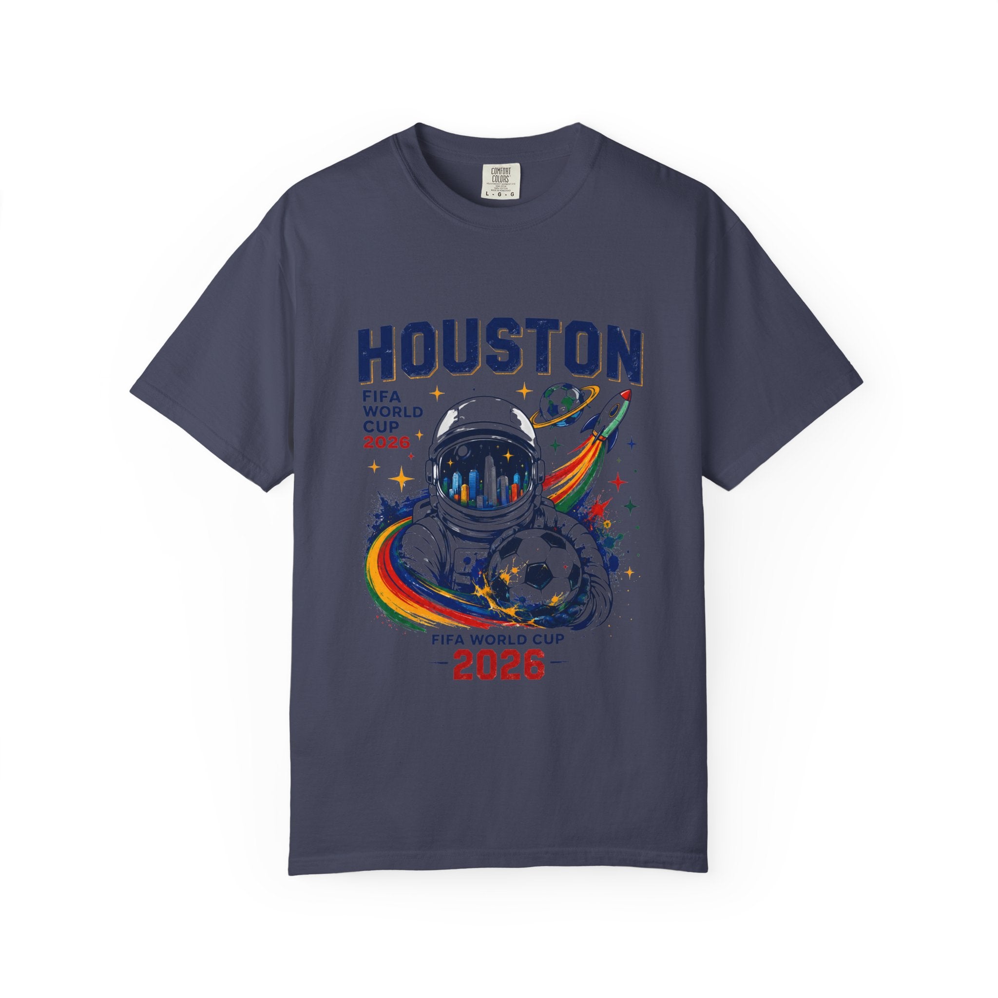 Houston FIFA World Cup 2026 Astronaut Soccer T-Shirt