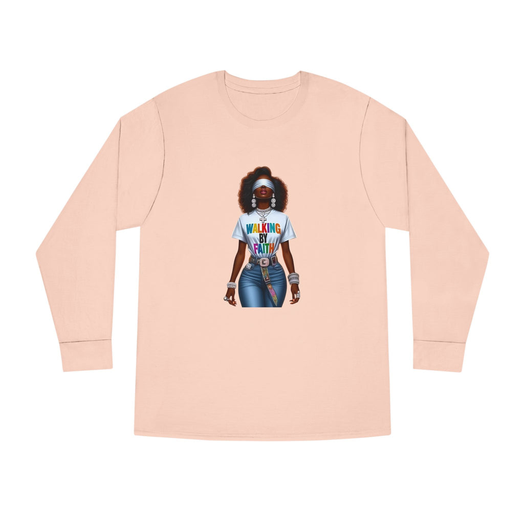 Long Sleeve Tee — 'Walking in My Purpose' Afrocentric Graphic Shirt