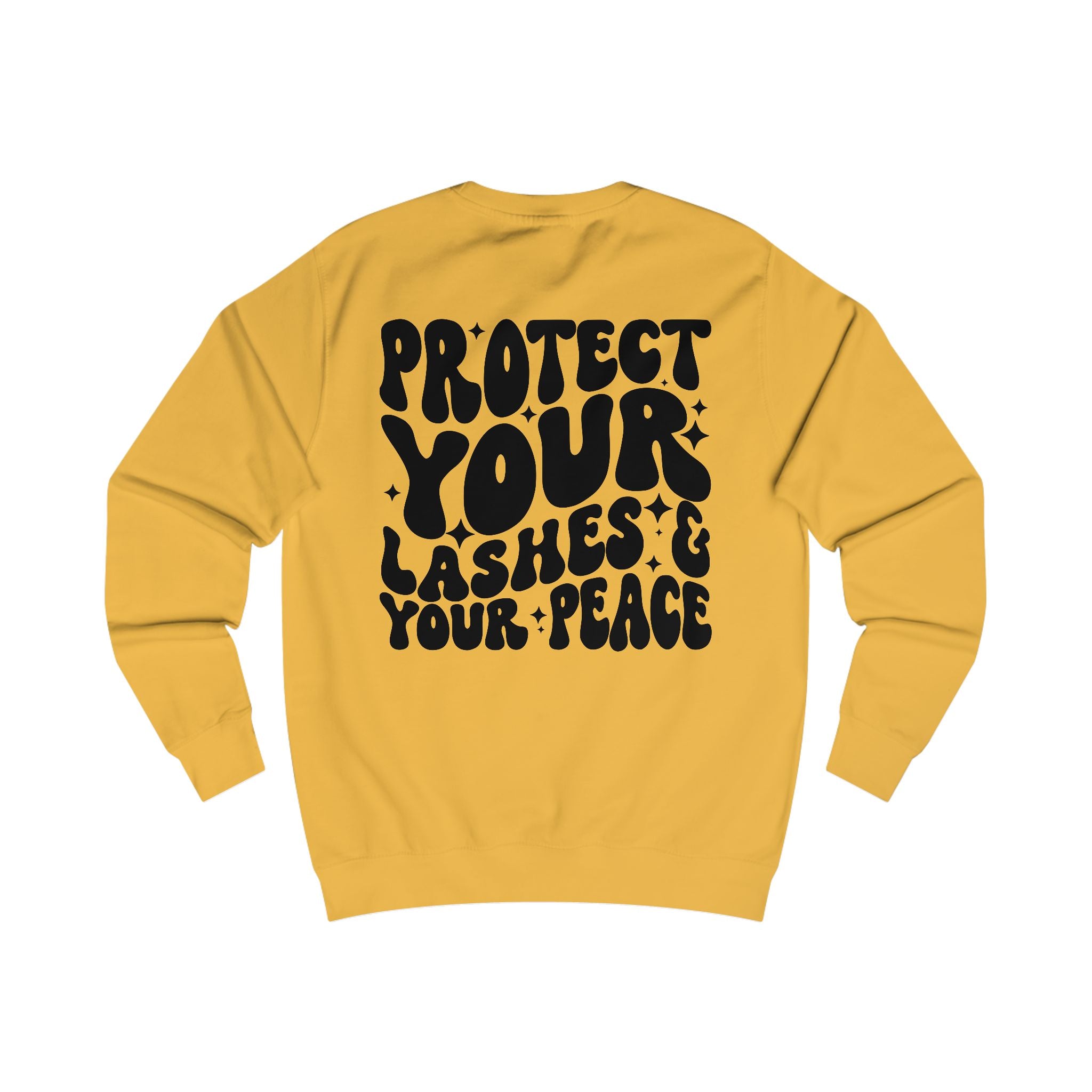 Protect Your Lashes & Your Peace Sweatshirt — Graphic Cozy Crewneck for Lash Artists & Self‑Care Lovers