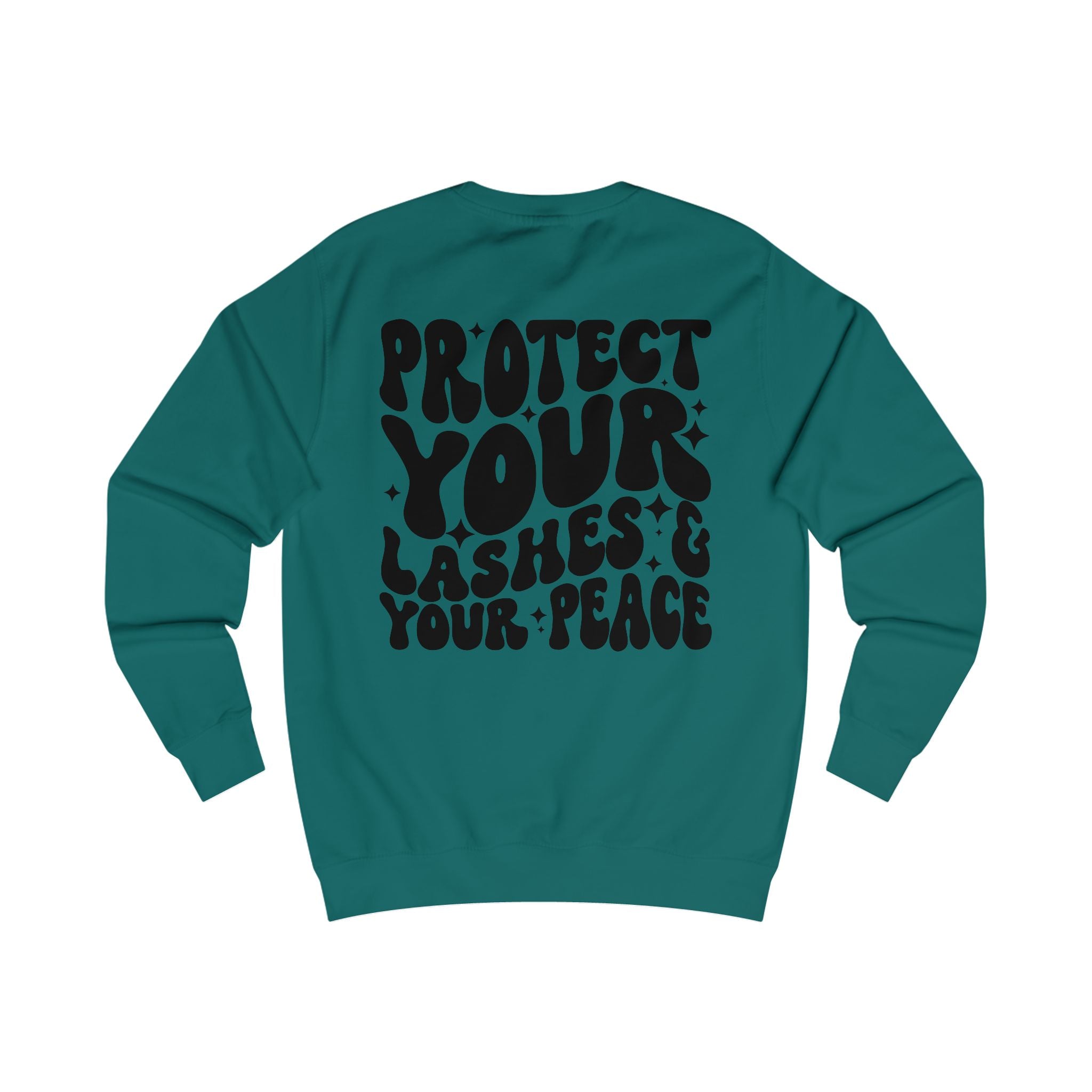 Protect Your Lashes & Your Peace Sweatshirt — Graphic Cozy Crewneck for Lash Artists & Self‑Care Lovers