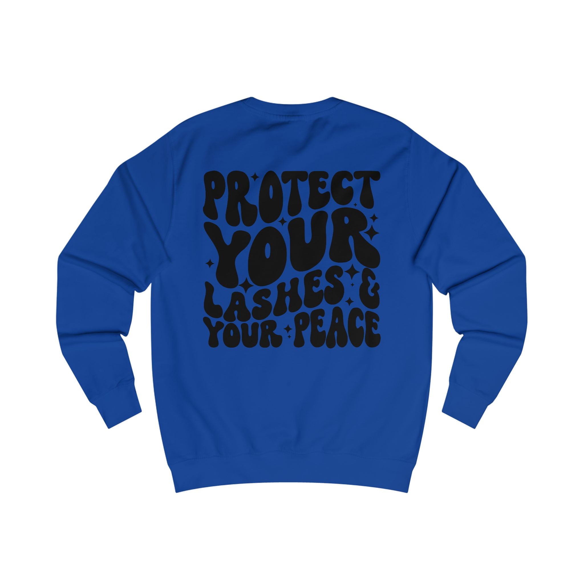 Protect Your Lashes & Your Peace Sweatshirt — Graphic Cozy Crewneck for Lash Artists & Self‑Care Lovers