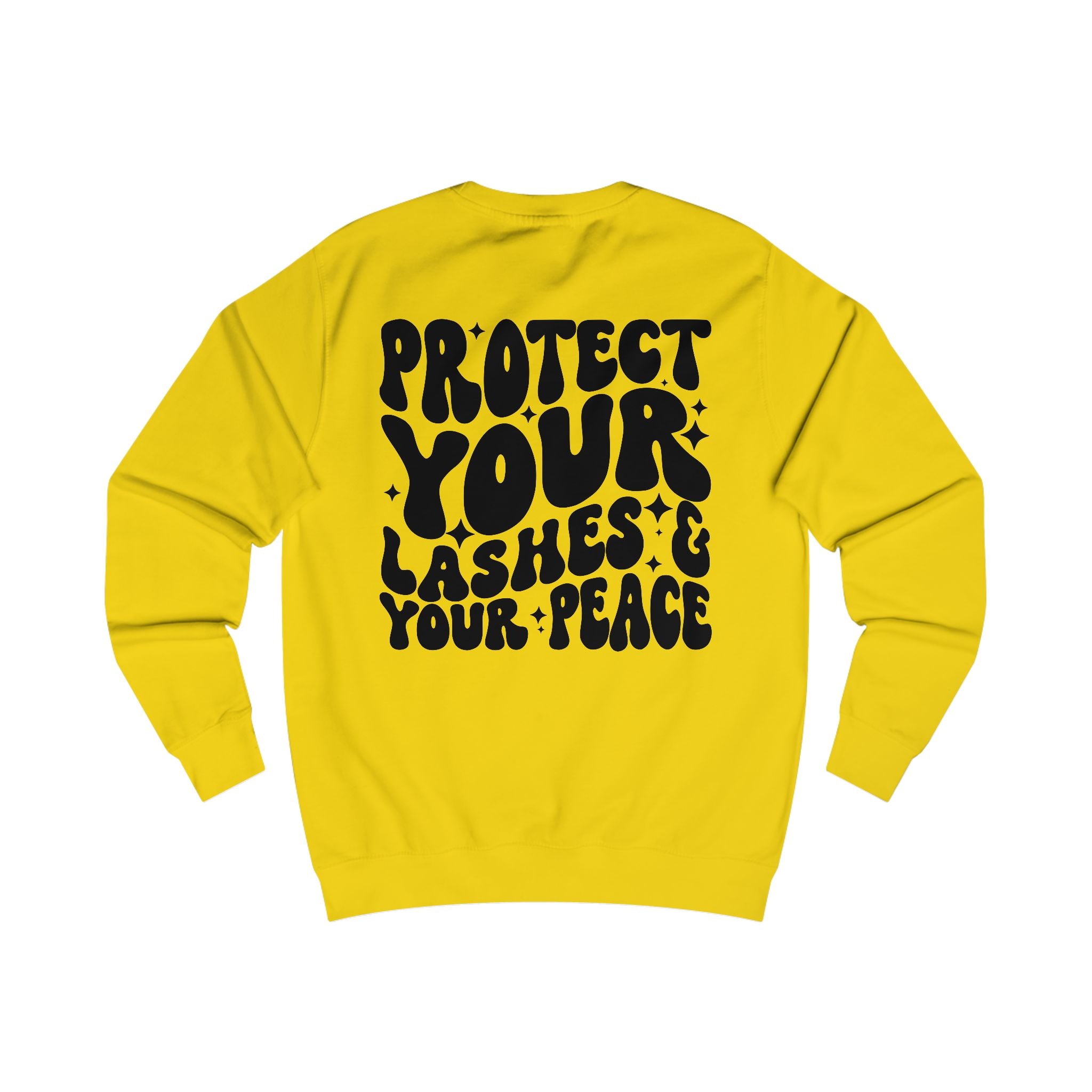 Protect Your Lashes & Your Peace Sweatshirt — Graphic Cozy Crewneck for Lash Artists & Self‑Care Lovers