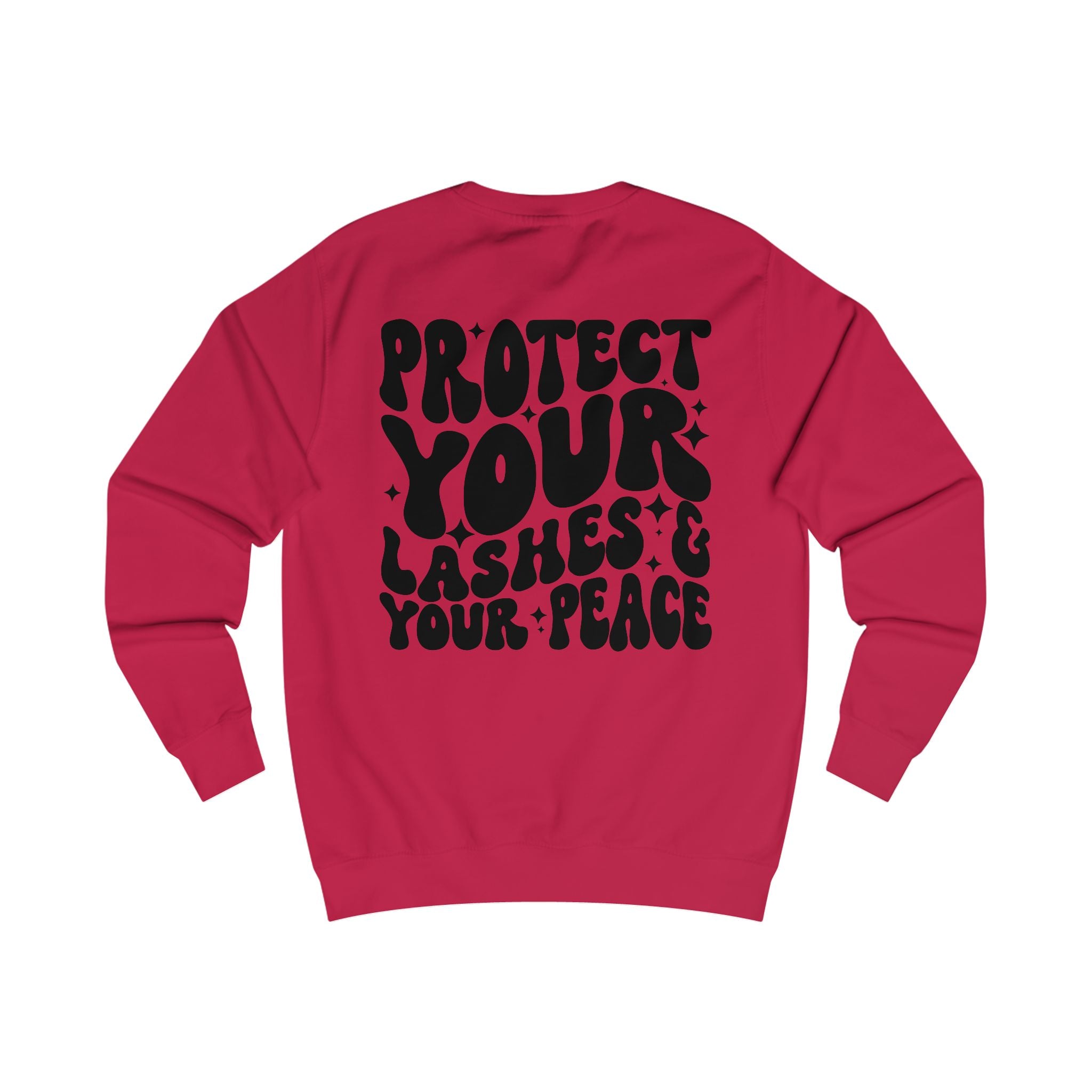 Protect Your Lashes & Your Peace Sweatshirt — Graphic Cozy Crewneck for Lash Artists & Self‑Care Lovers