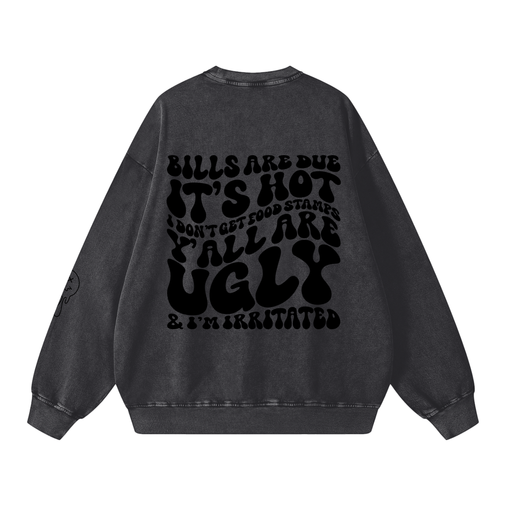 Snow Washed Oversized Sweatshirt