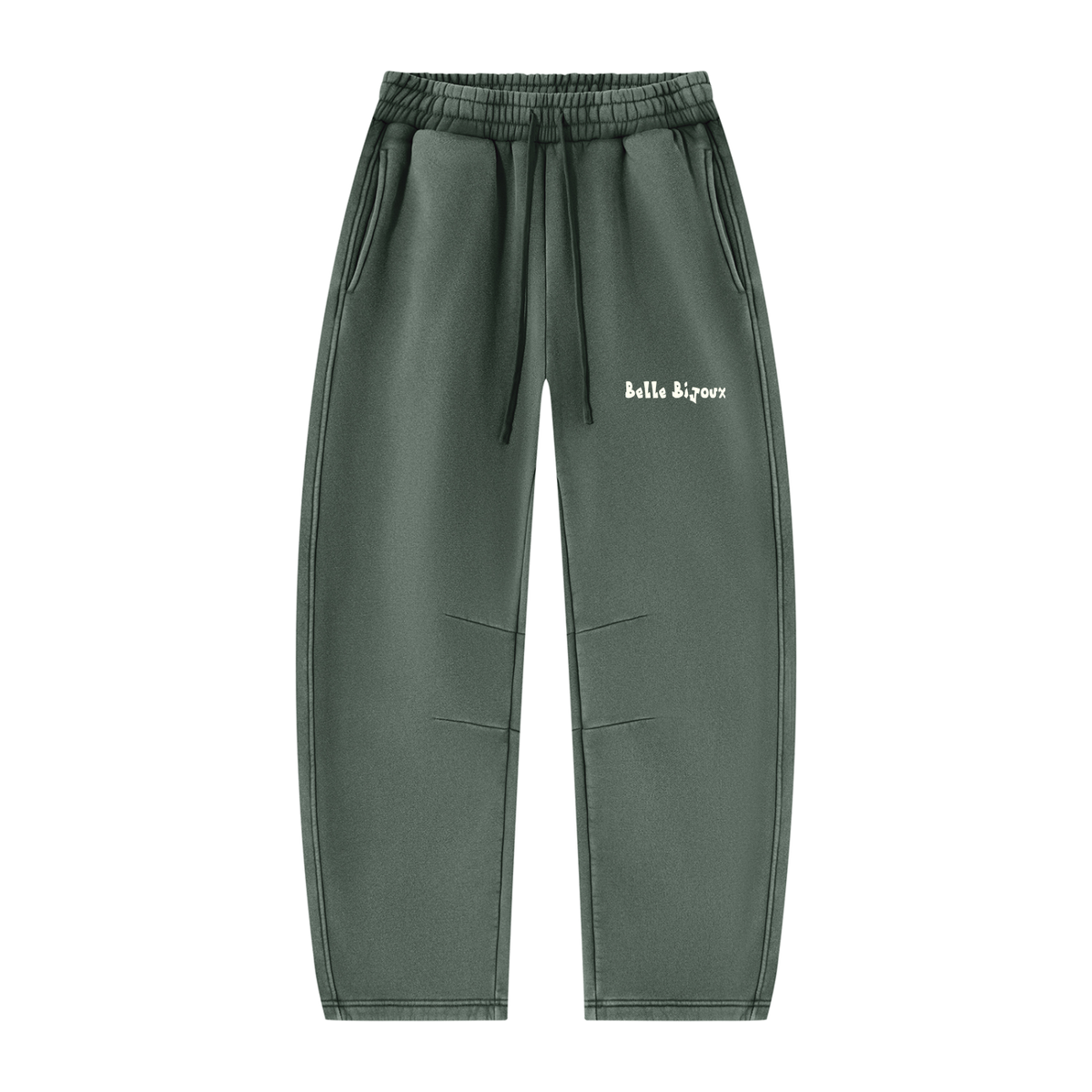 Unisex Vintage Wash Barrel Leg Fleece Sweatpants