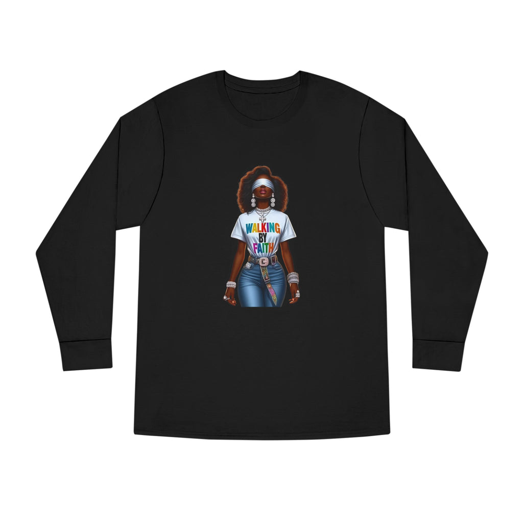 Long Sleeve Tee — 'Walking in My Purpose' Afrocentric Graphic Shirt