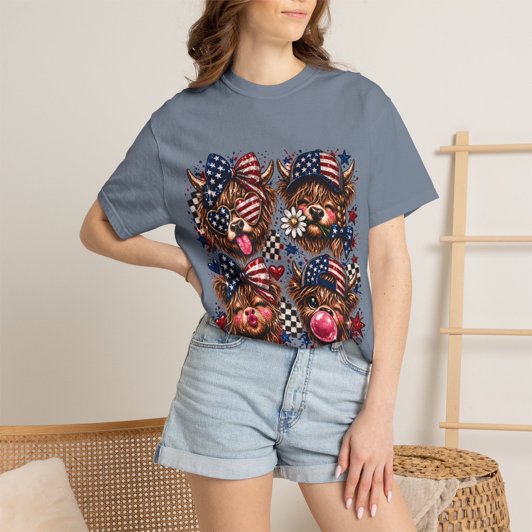 Patriotic Yorkie T-Shirt — American Flag Dog Graphic Tee