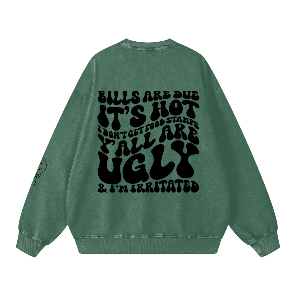 Snow Washed Oversized Sweatshirt