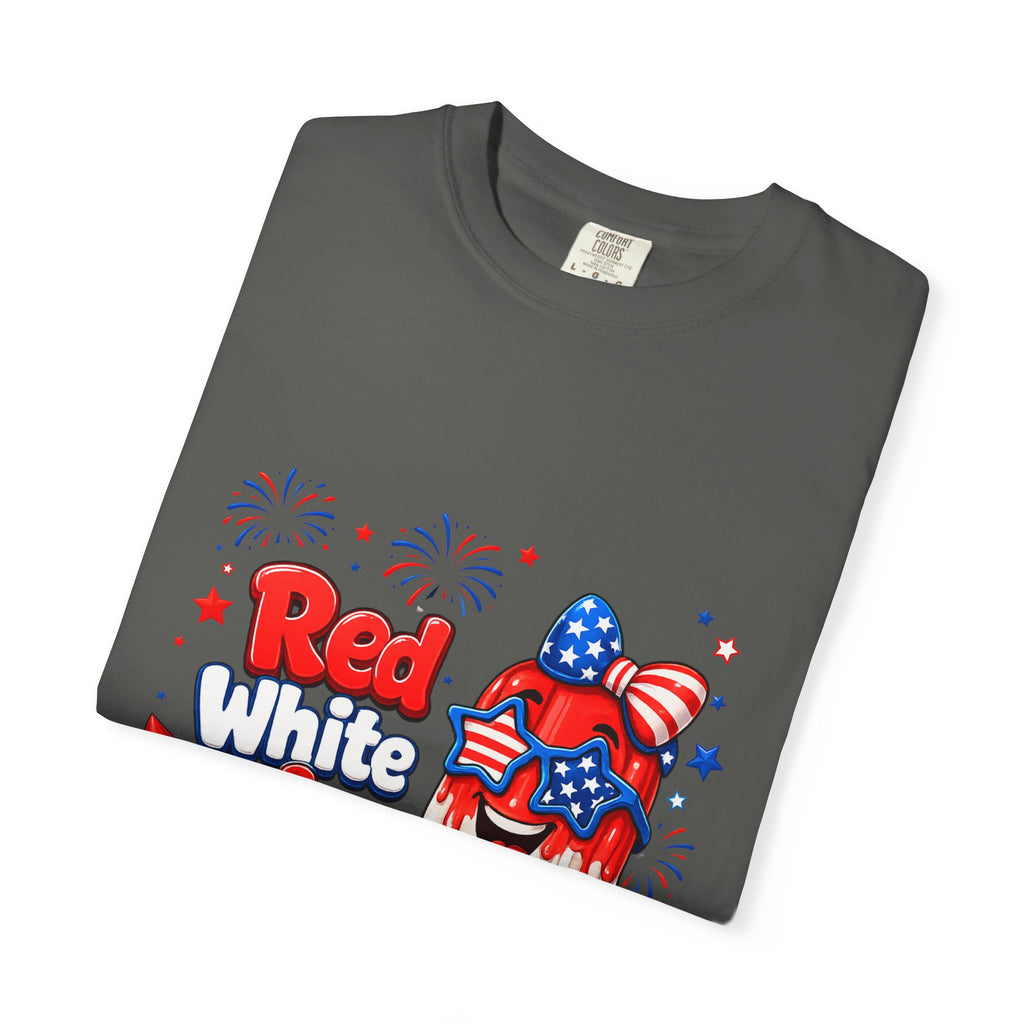 Patriotic "Red White & Cute" T-Shirt — 4th of July American Flag Popsicle Tee
