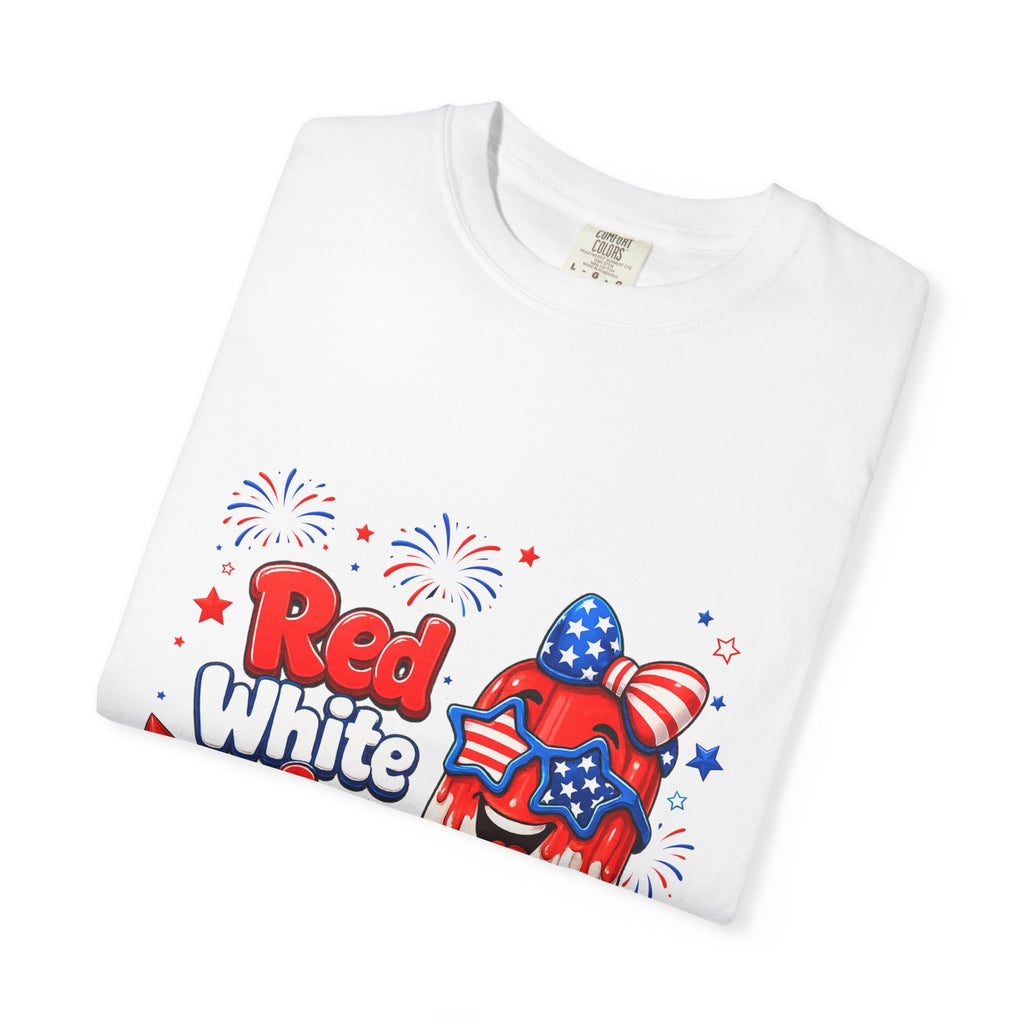 Patriotic "Red White & Cute" T-Shirt — 4th of July American Flag Popsicle Tee