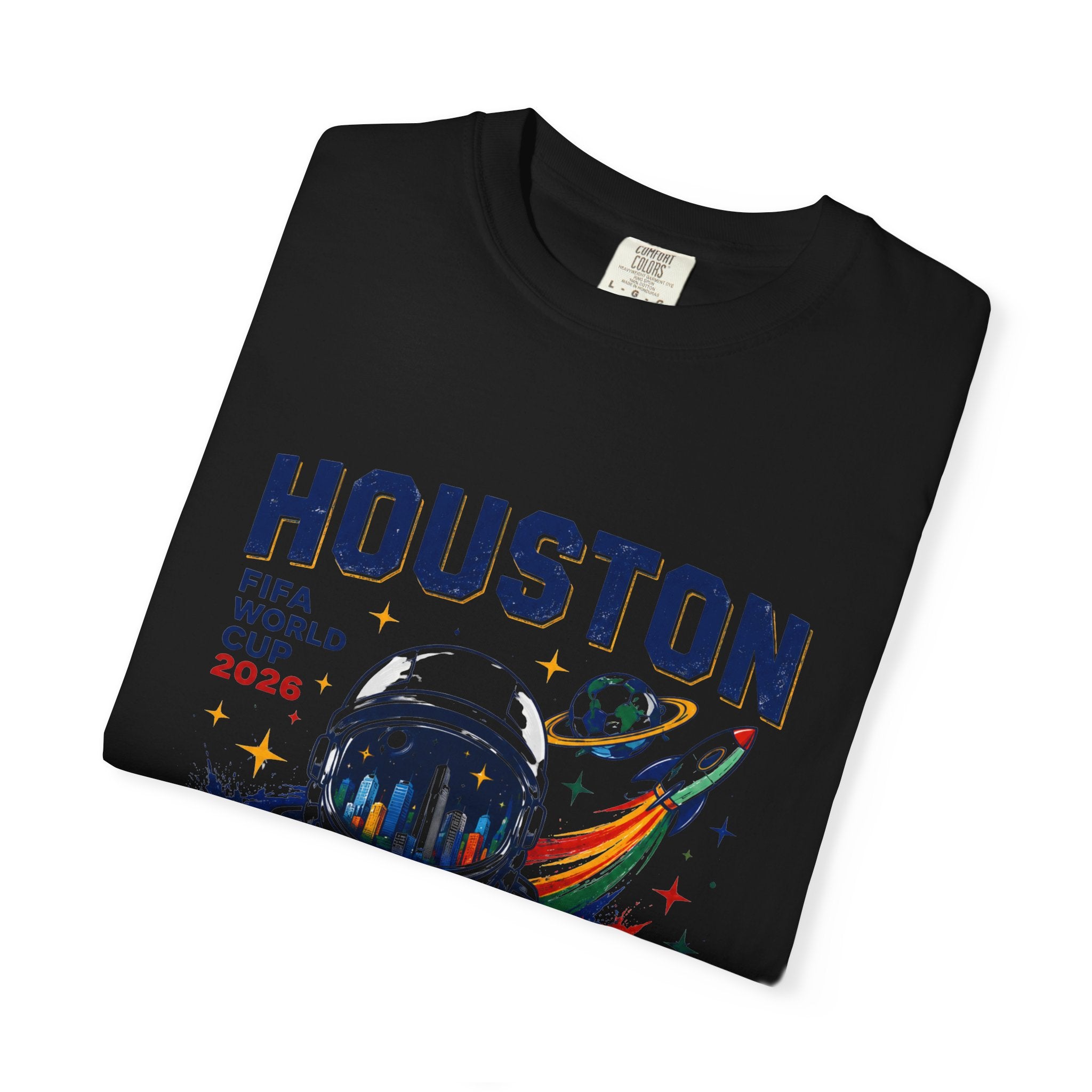 Houston FIFA World Cup 2026 Astronaut Soccer T-Shirt