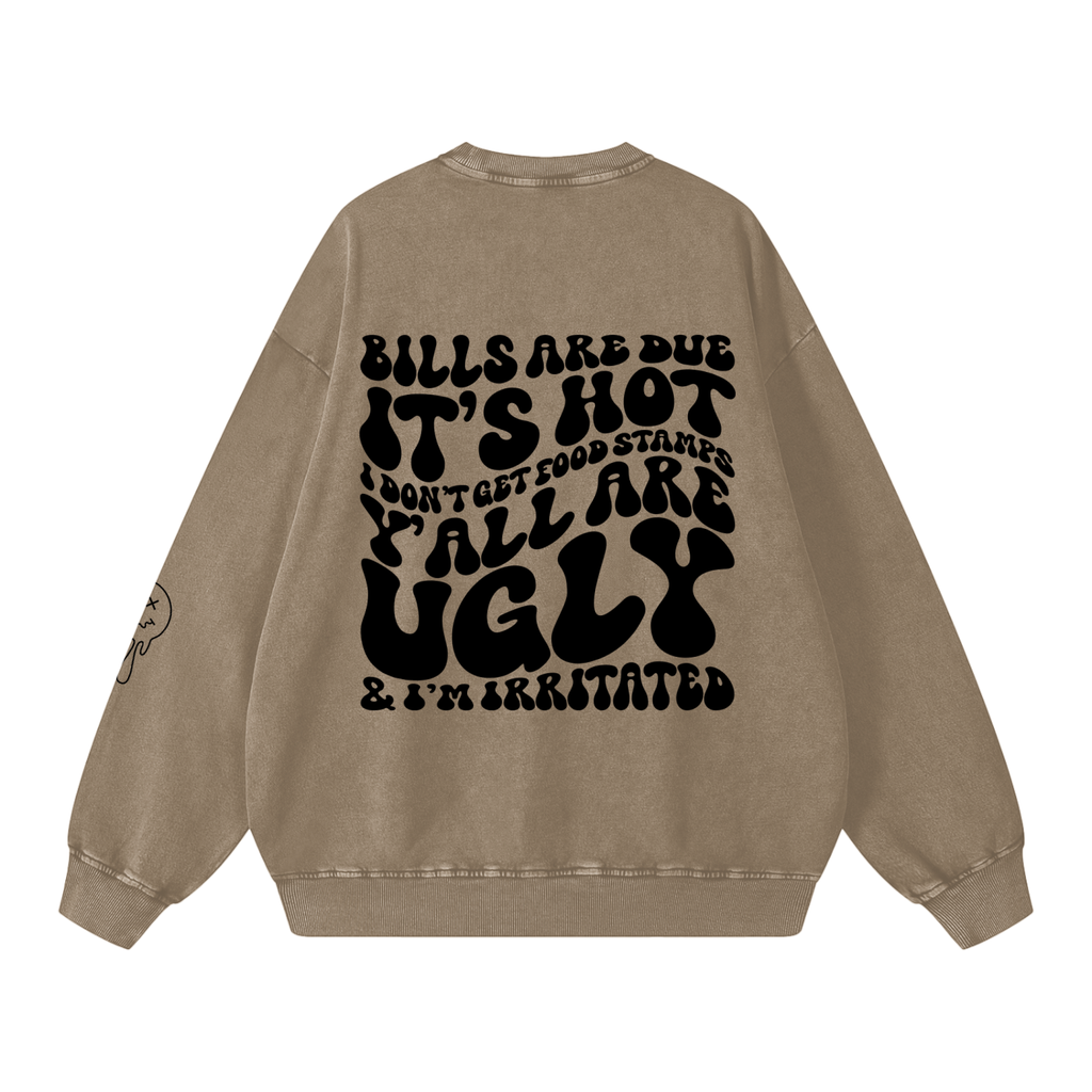 Snow Washed Oversized Sweatshirt