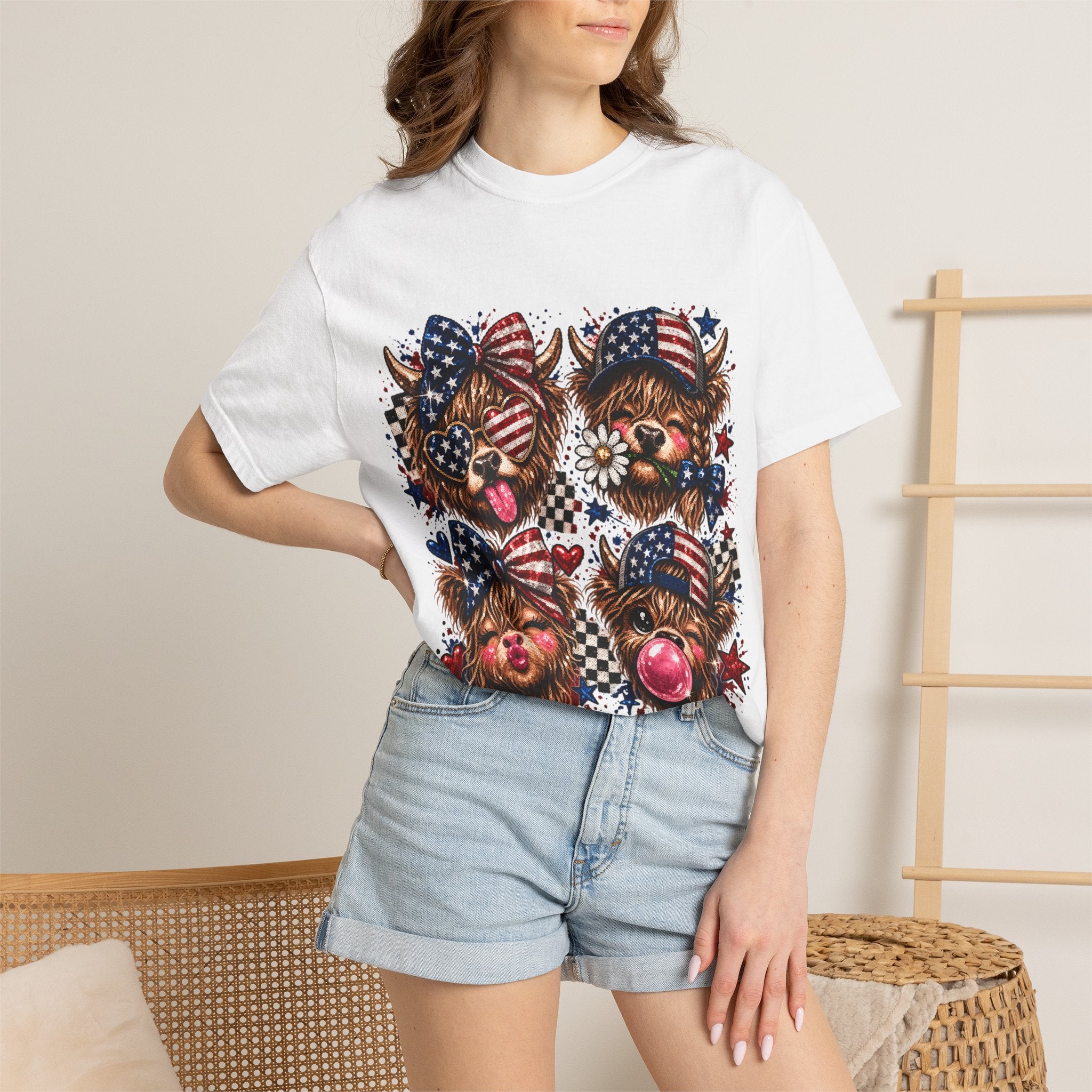 Patriotic Yorkie T-Shirt — American Flag Dog Graphic Tee