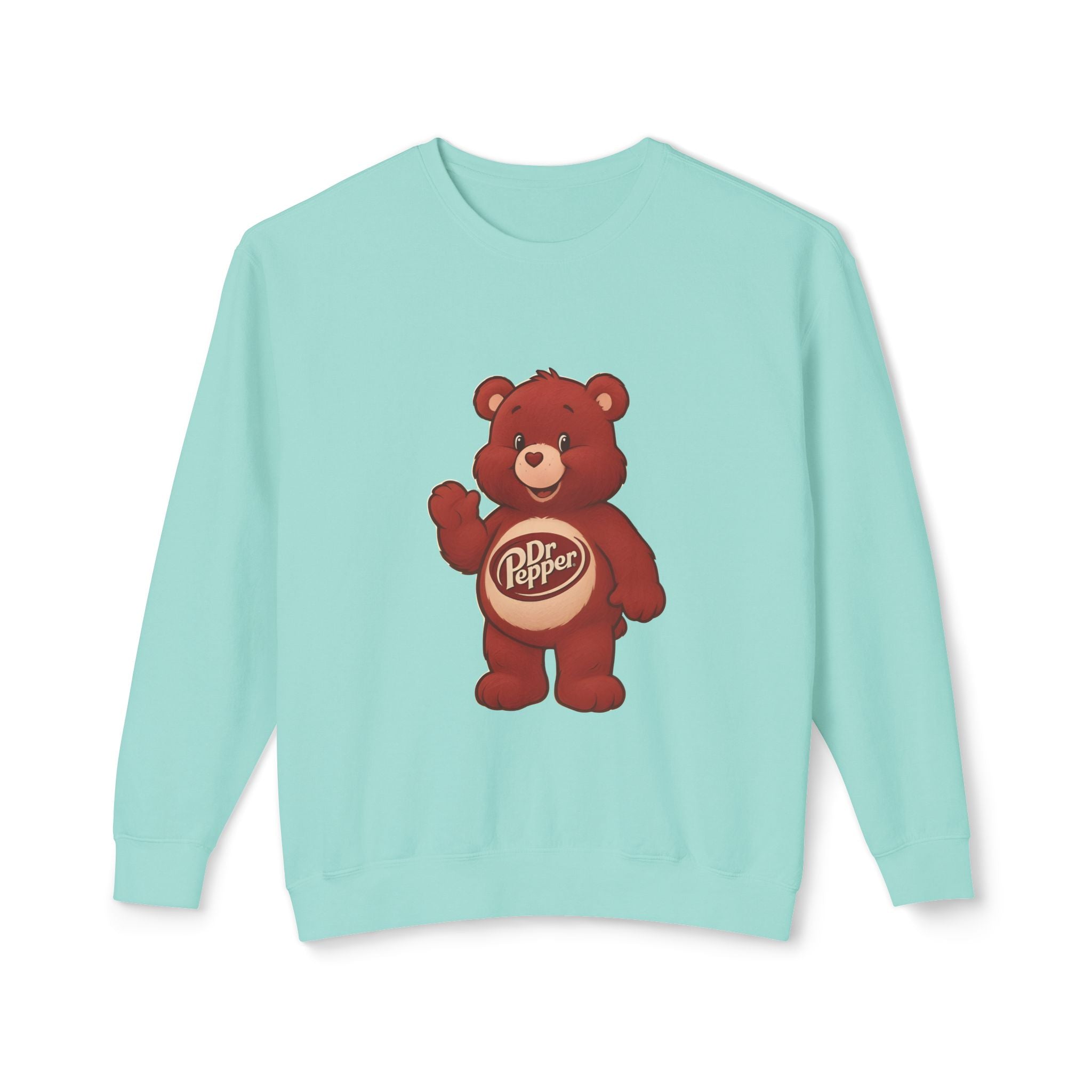Dr Pepper Bear Crewneck Sweatshirt — "Just A Girl Who Loves Dr Pepper" Graphic
