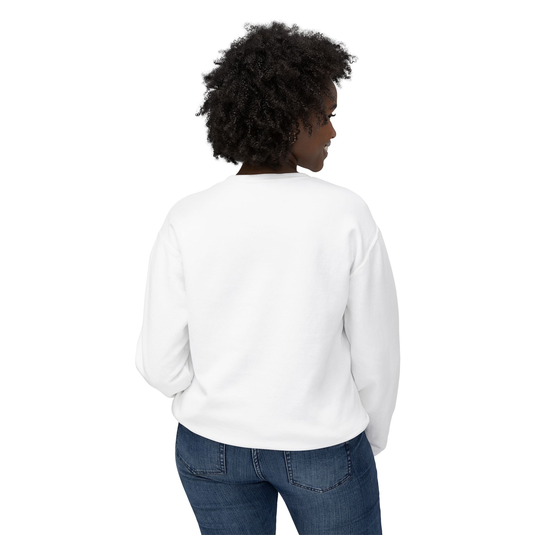 Crewneck Sweatshirt - Watercolor Christian Flag Design (Cross & Stripes)