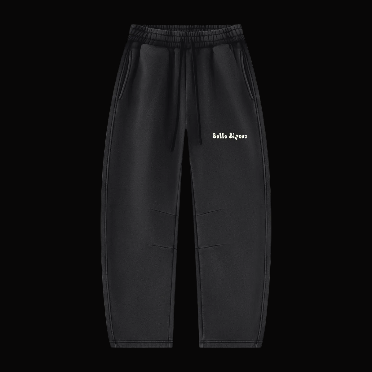 Unisex Vintage Wash Barrel Leg Fleece Sweatpants