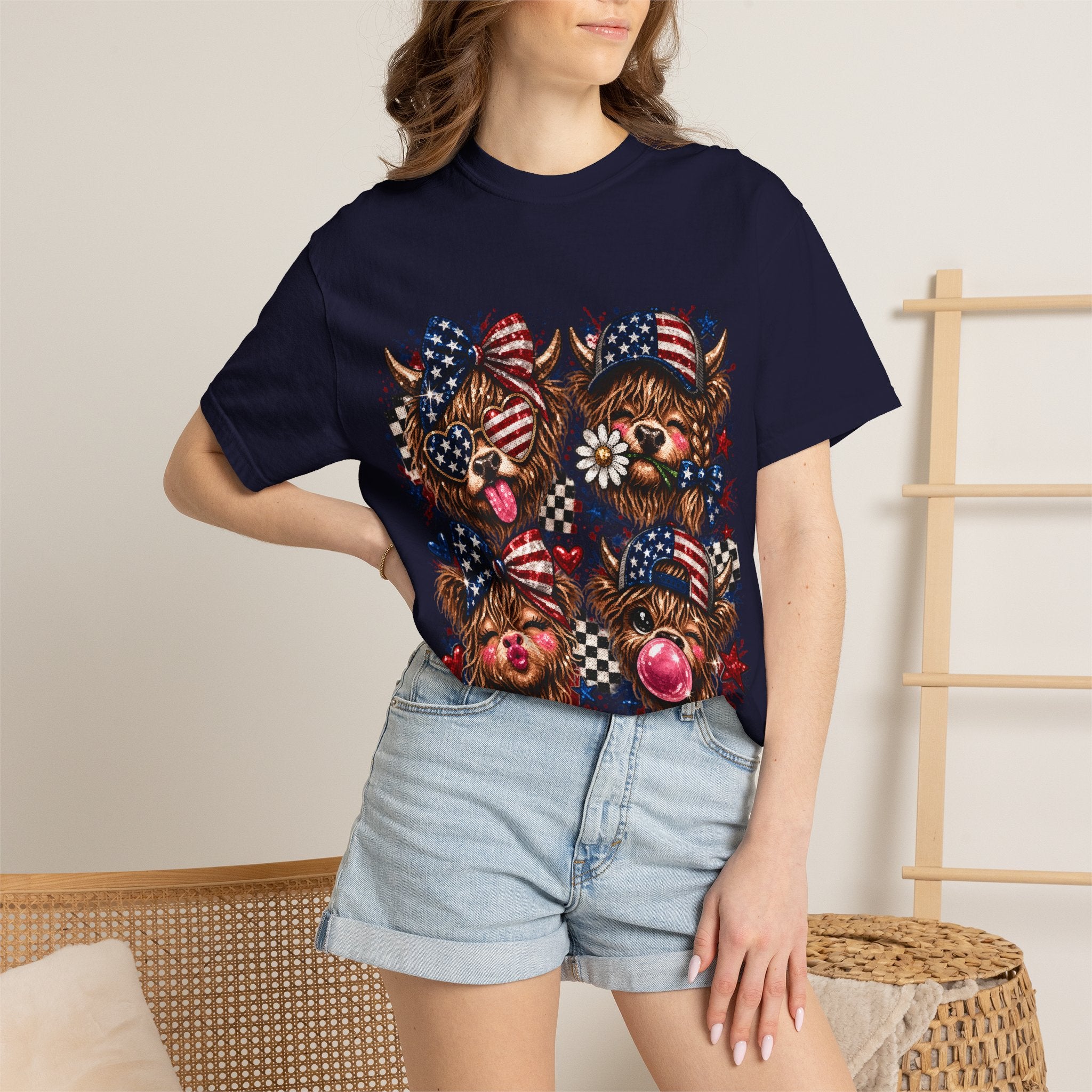 Patriotic Yorkie T-Shirt — American Flag Dog Graphic Tee