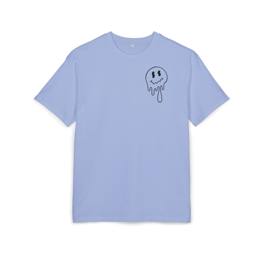 Oversize Tee — Retro Drip Smiley “Bills Are Due” Graphic