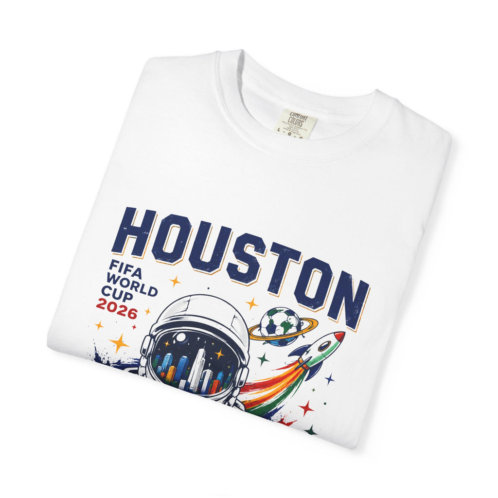 Houston FIFA World Cup 2026 Astronaut Soccer T-Shirt